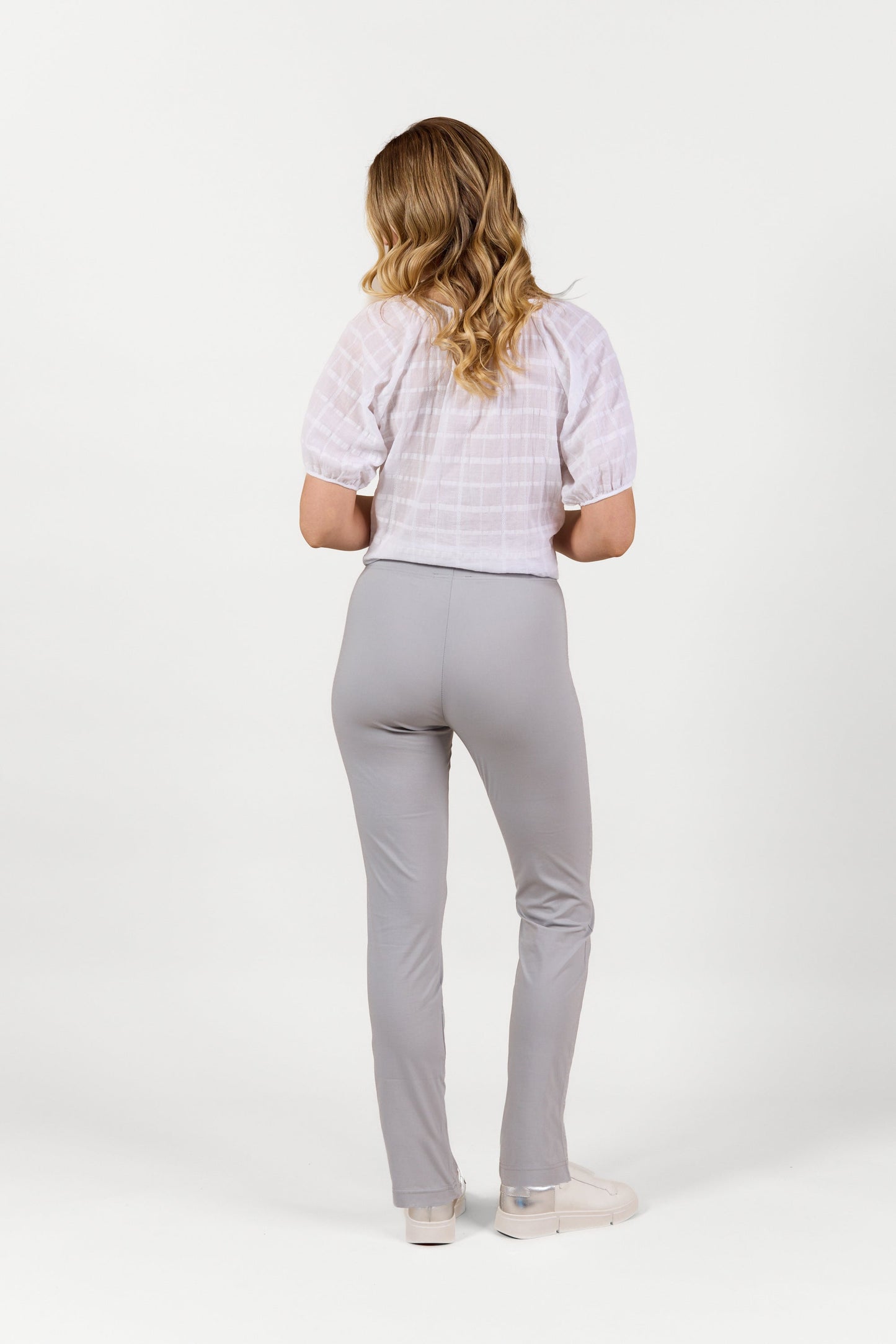 P6116 Silver - Paris Skinny Leg Full Length - Vassalli