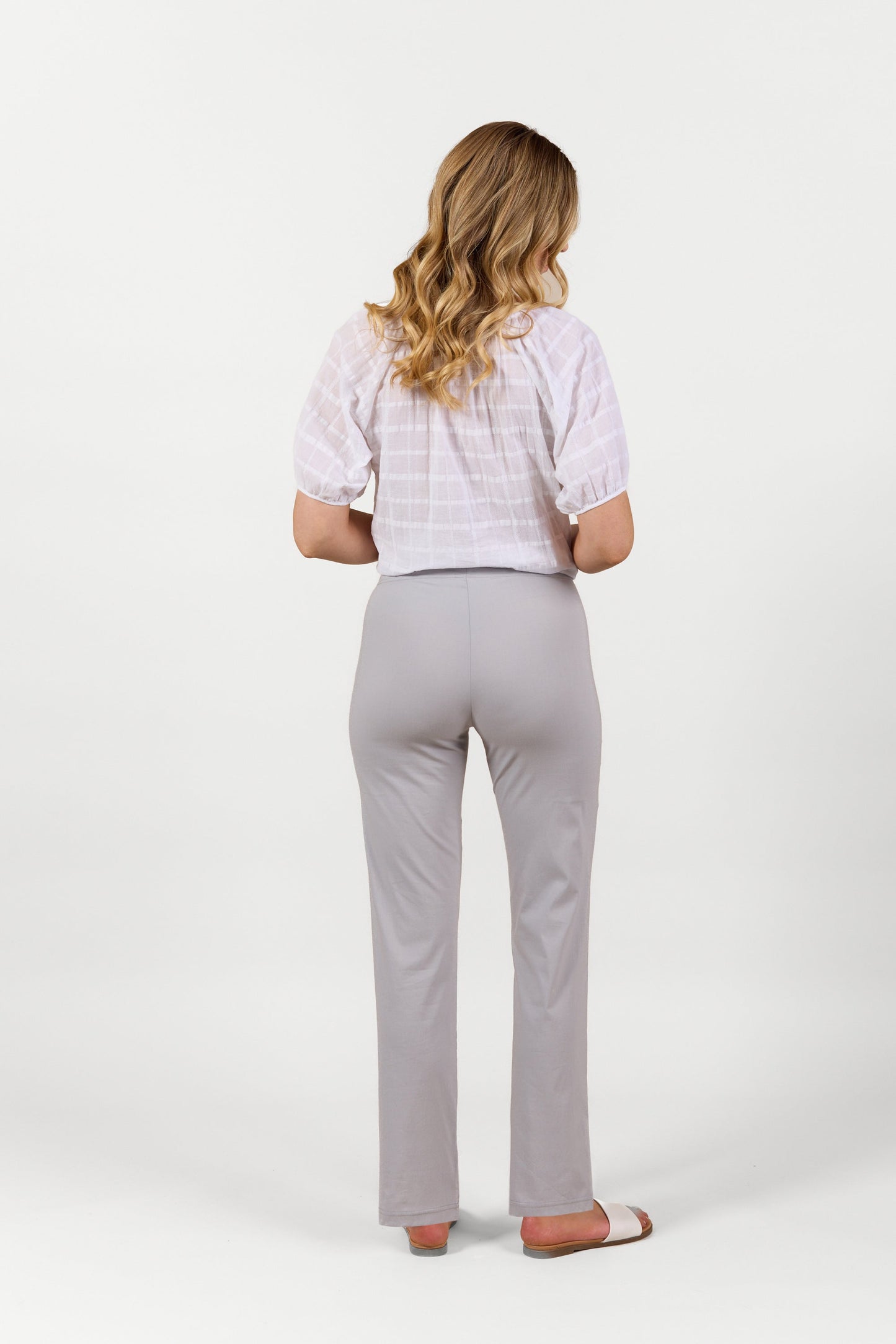 P6117 Silver - Paris Slim Leg Full Length - Vassalli