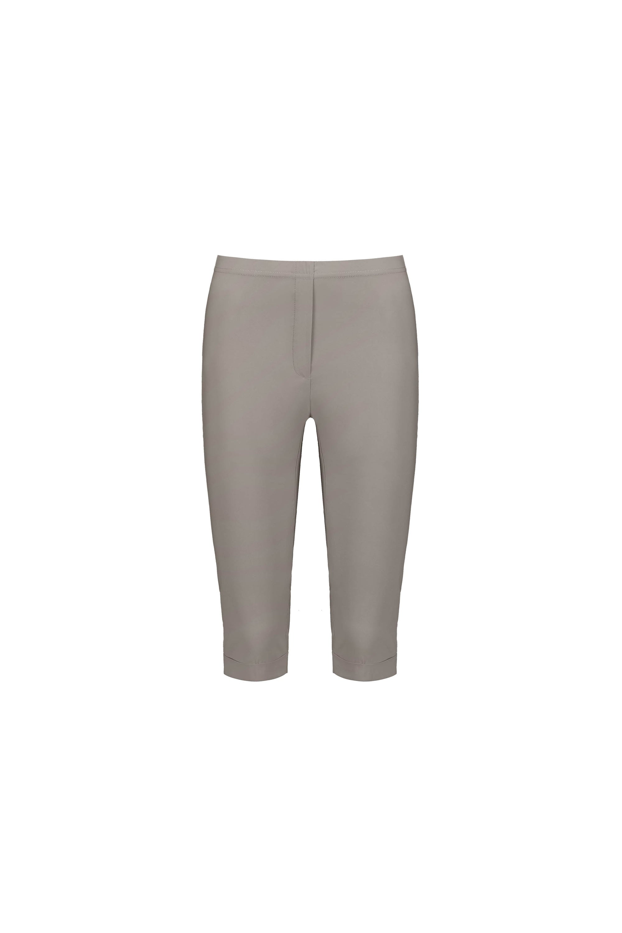 The Vassalli Paris Short in Latte features a simple, knee-length, fitted design made from stretch fabric, with no visible pockets or embellishments, shown against a plain white background.