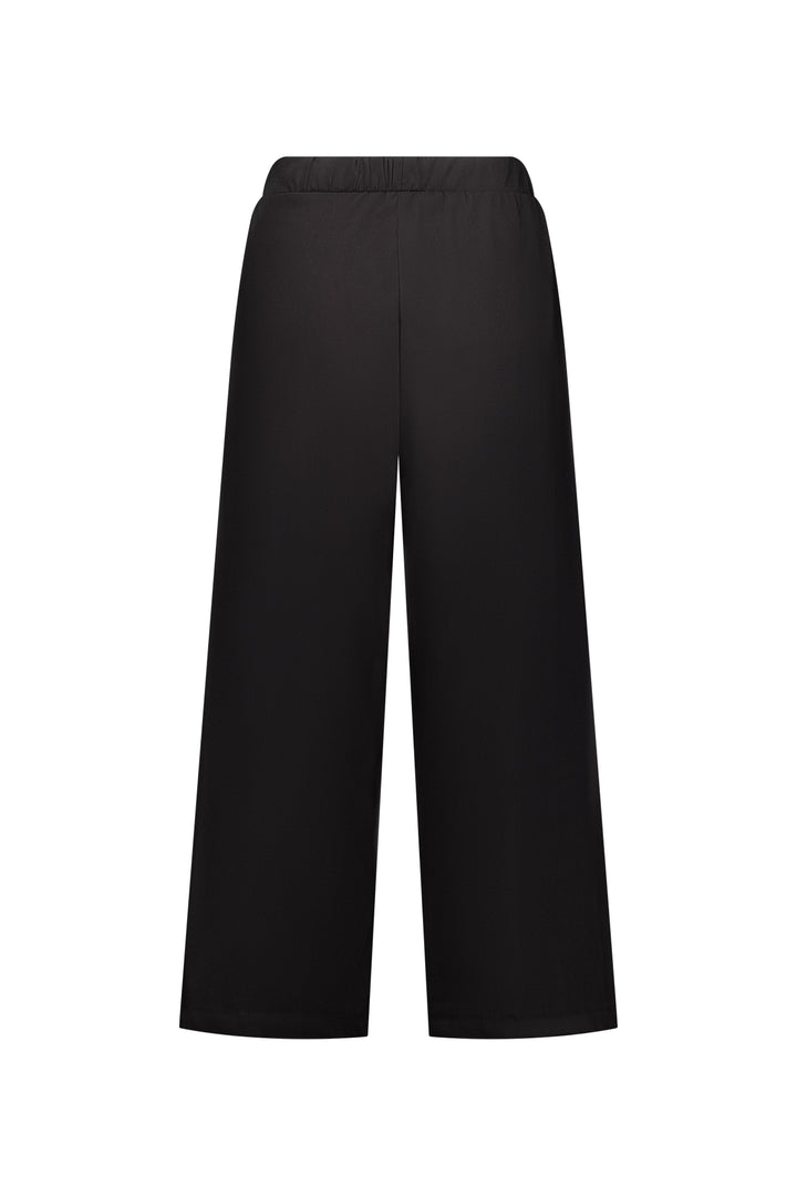 P6426 Black - Paris Wide Leg Crop - Vassalli