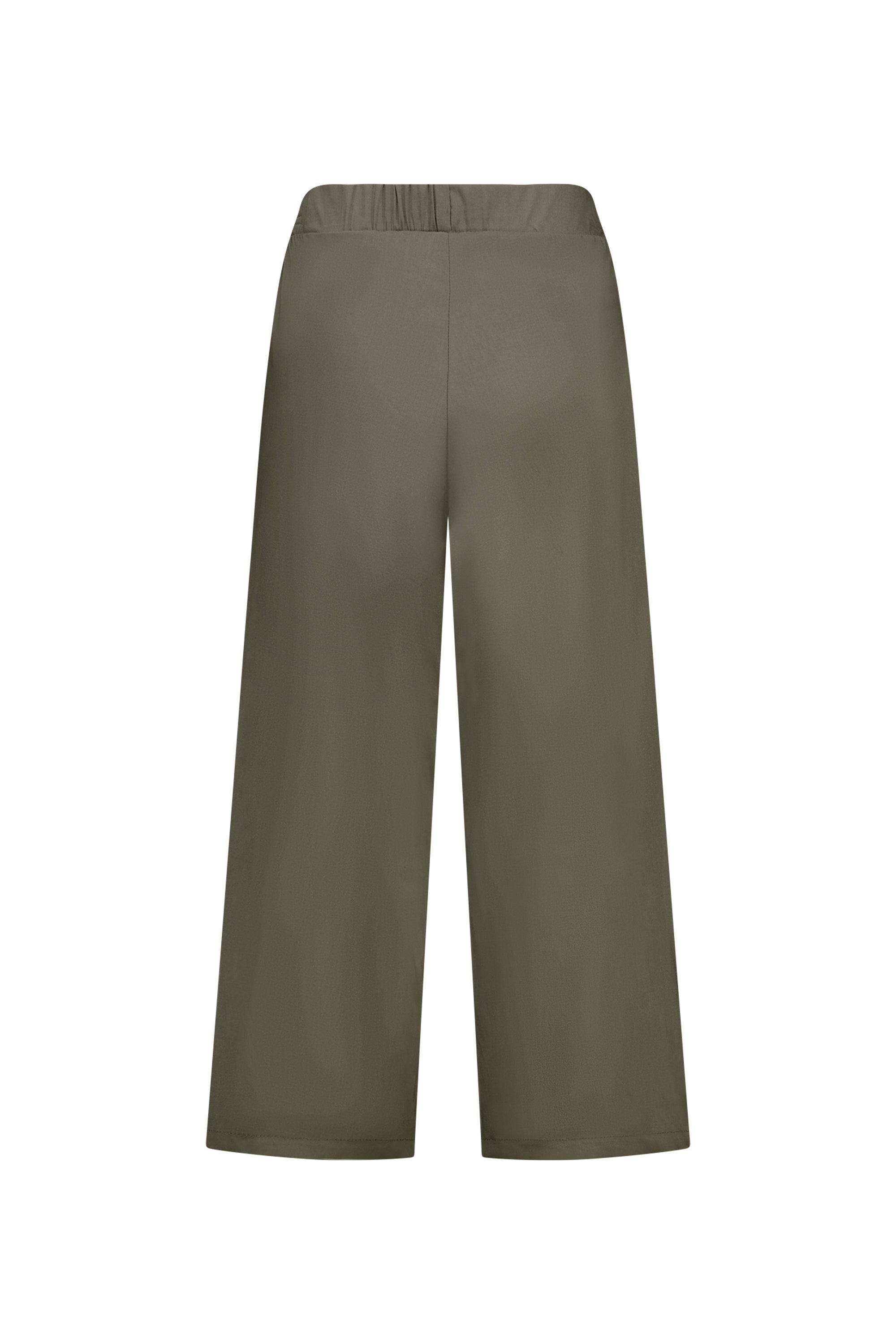 P6426 Khaki - Paris Wide Leg Crop - Vassalli