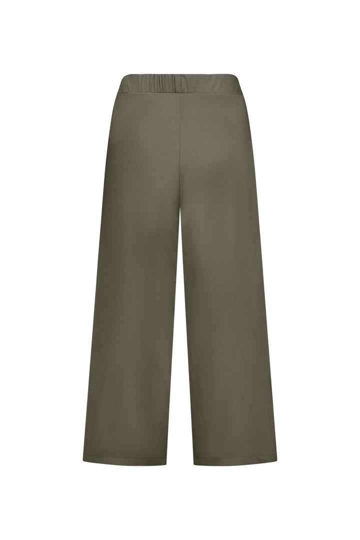 P6426 Khaki - Paris Wide Leg Crop - Vassalli