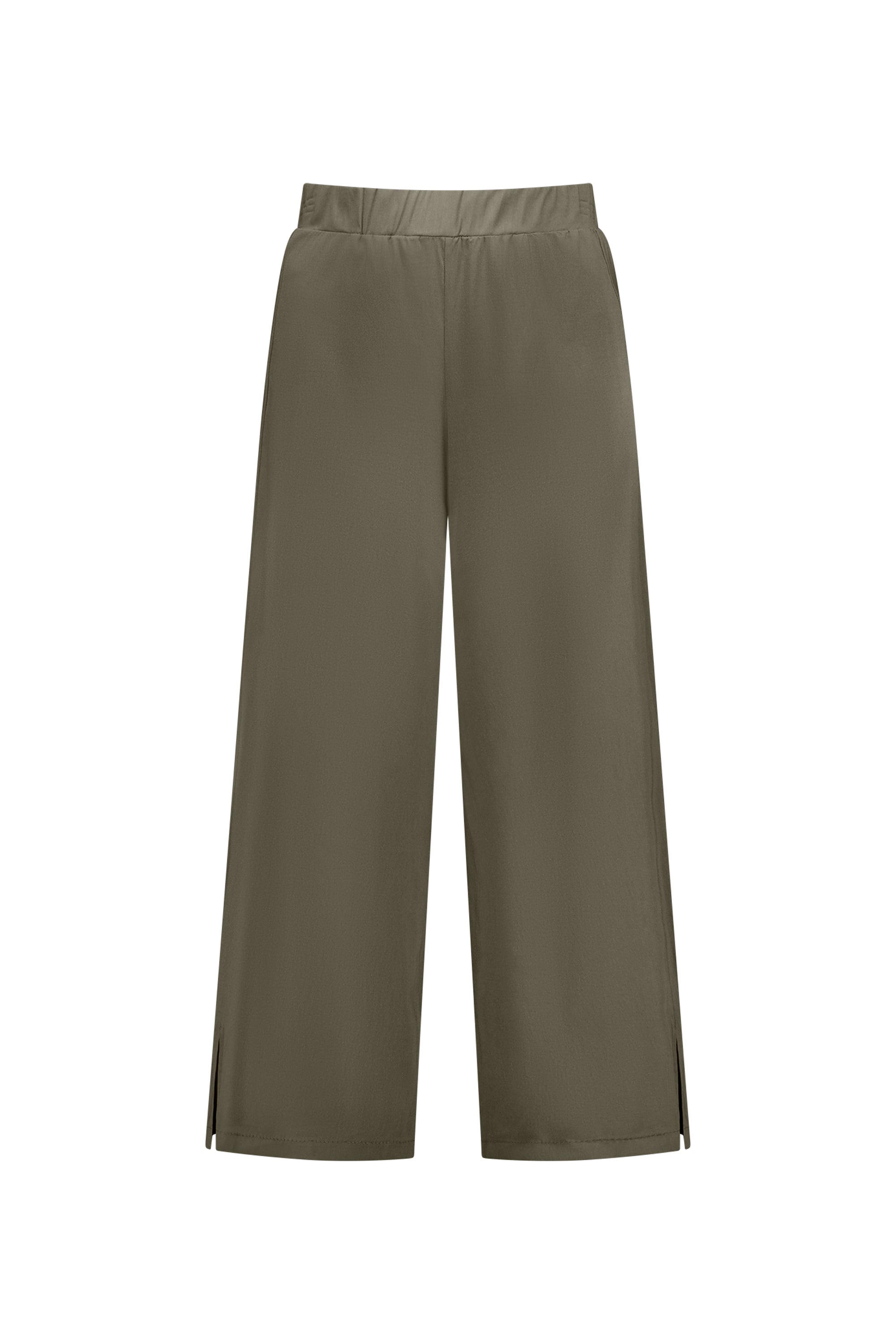 P6426 Khaki - Paris Wide Leg Crop - Vassalli