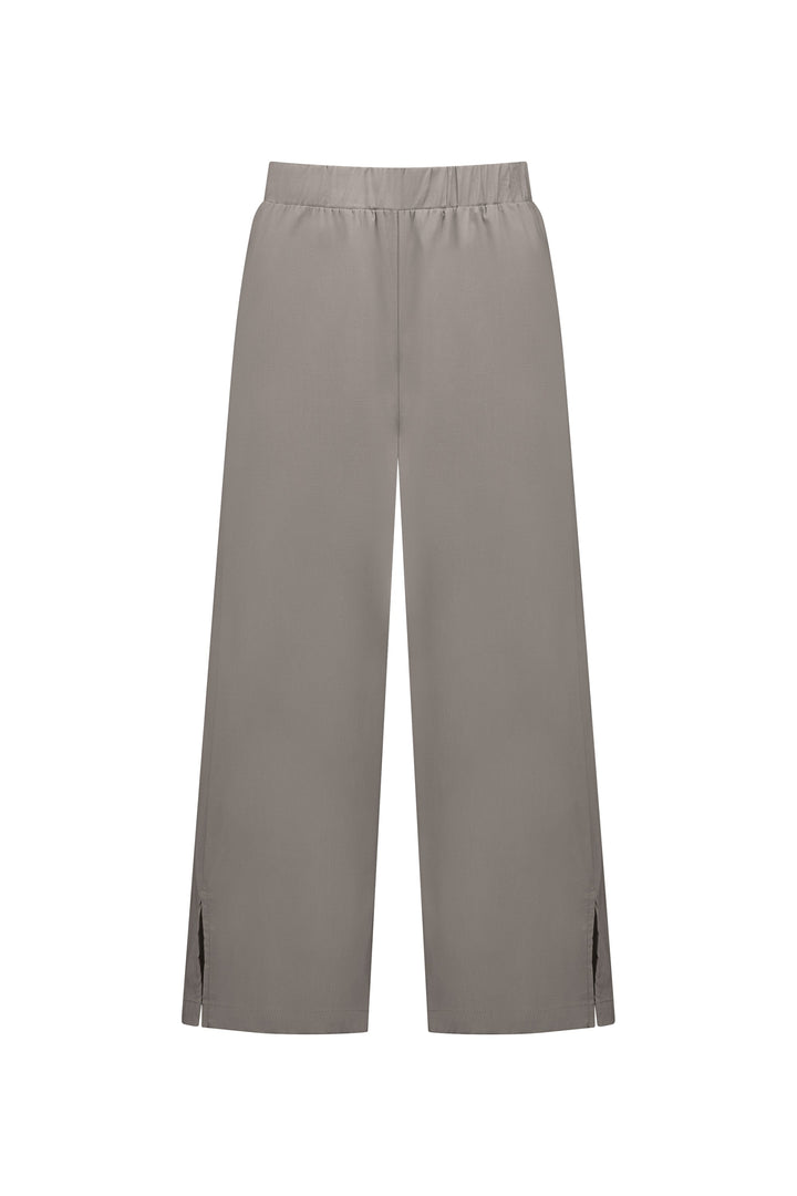 P6426 Latte - Paris Wide Leg Crop - Vassalli
