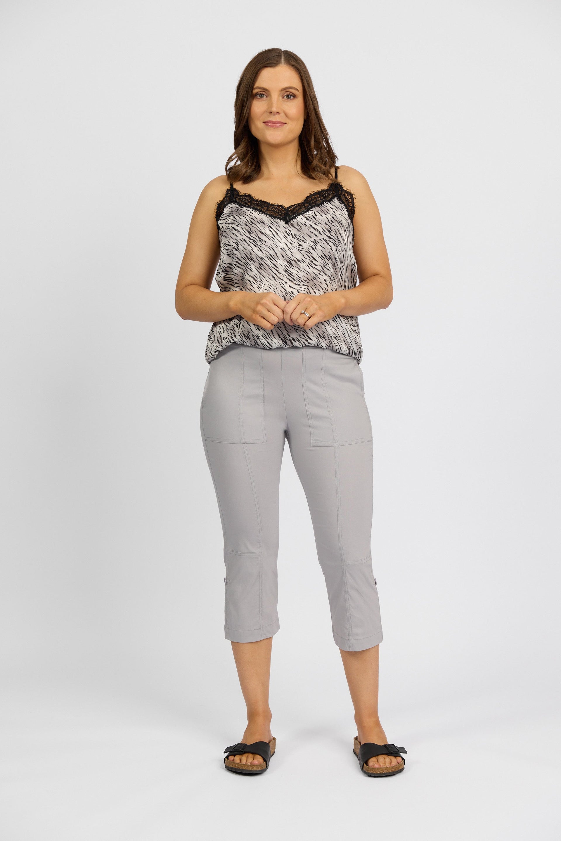 P7065 Silver - Paris Cargo 3/4 Short - Vassalli