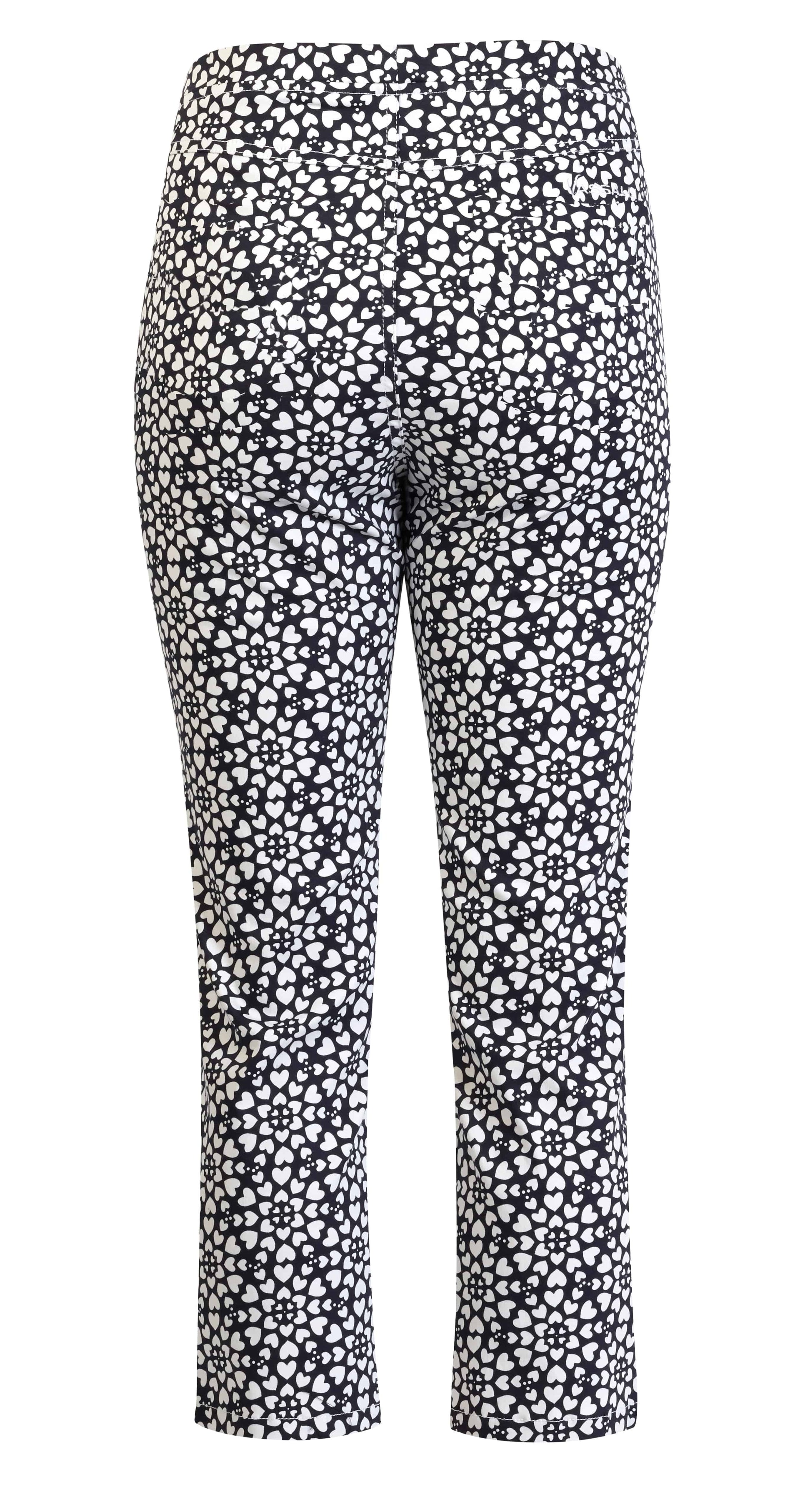 S271LW Hearts - Skinny Leg 7/8 Length Lightweight Pull-On - Vassalli