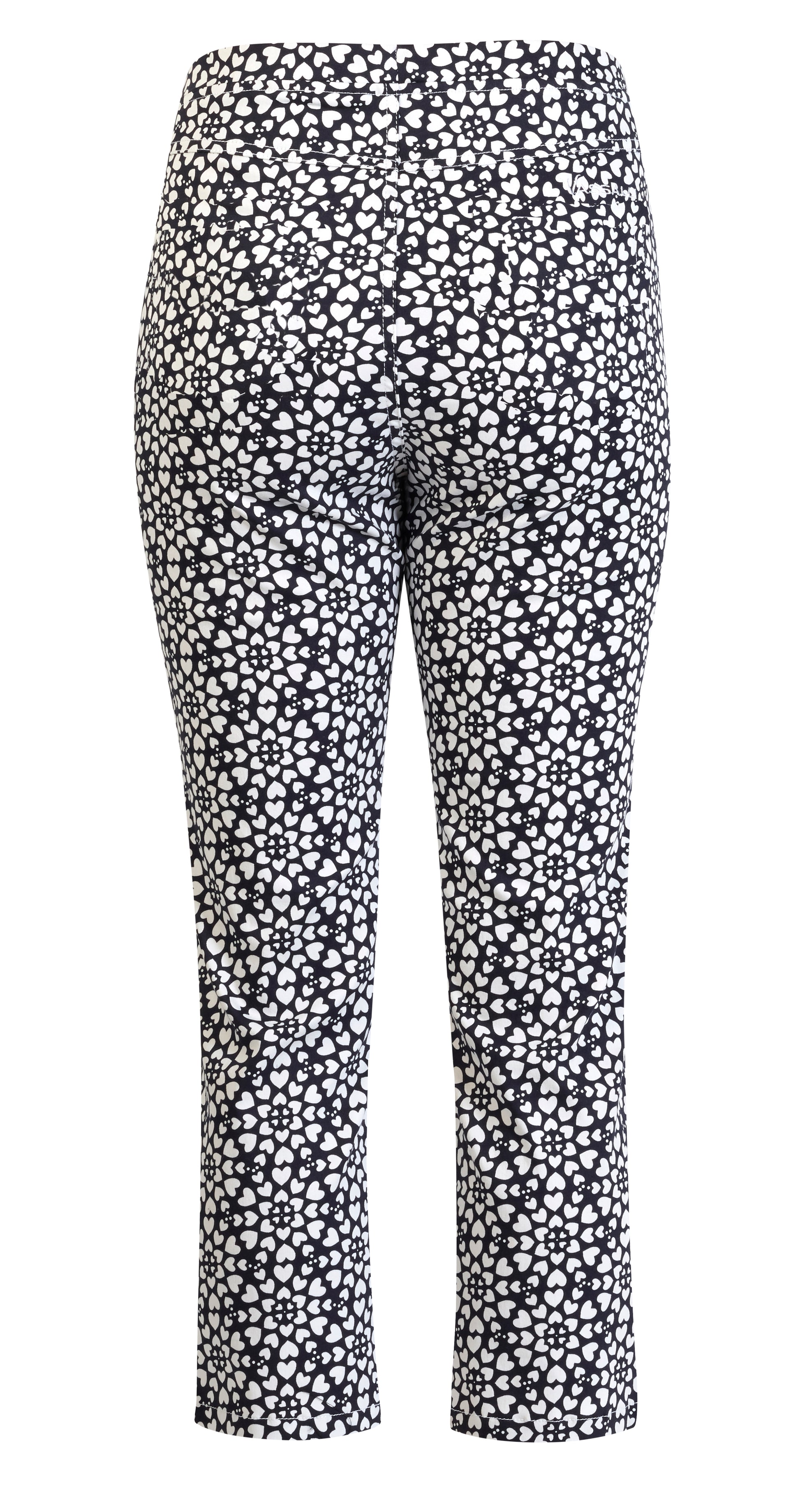 S271LW Hearts - Skinny Leg 7/8 Length Lightweight Pull On - Vassalli
