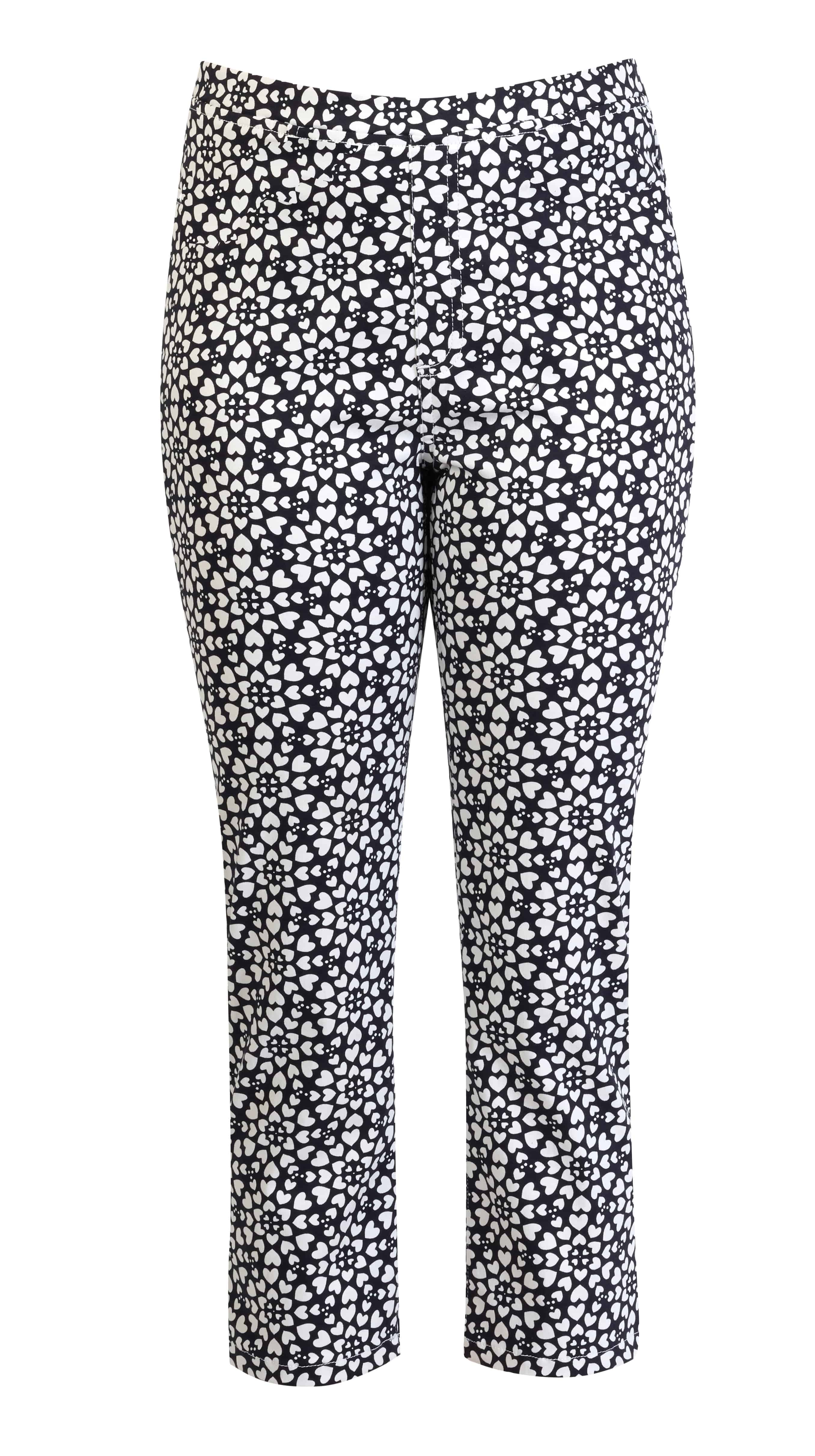 S271LW Hearts - Skinny Leg 7/8 Length Lightweight Pull-On - Vassalli