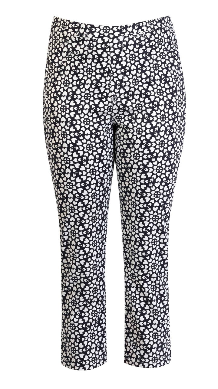 S271LW Hearts - Skinny Leg 7/8 Length Lightweight Pull-On - Vassalli