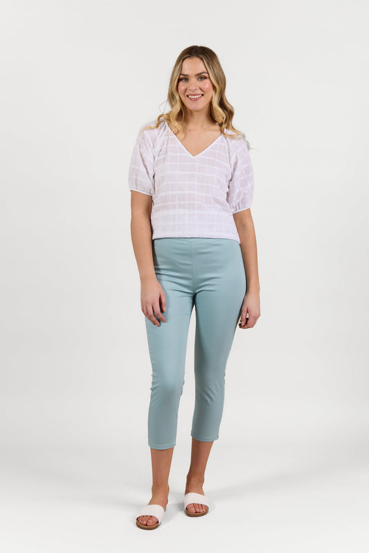 S271LW New Mint - Skinny Leg 7/8 Length Lightweight Pull On - Vassalli