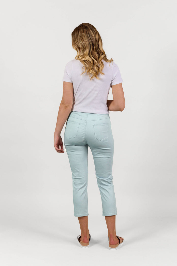 S274LW Mint - Slim Leg 7/8 Length Lightweight Pull-On - Vassalli
