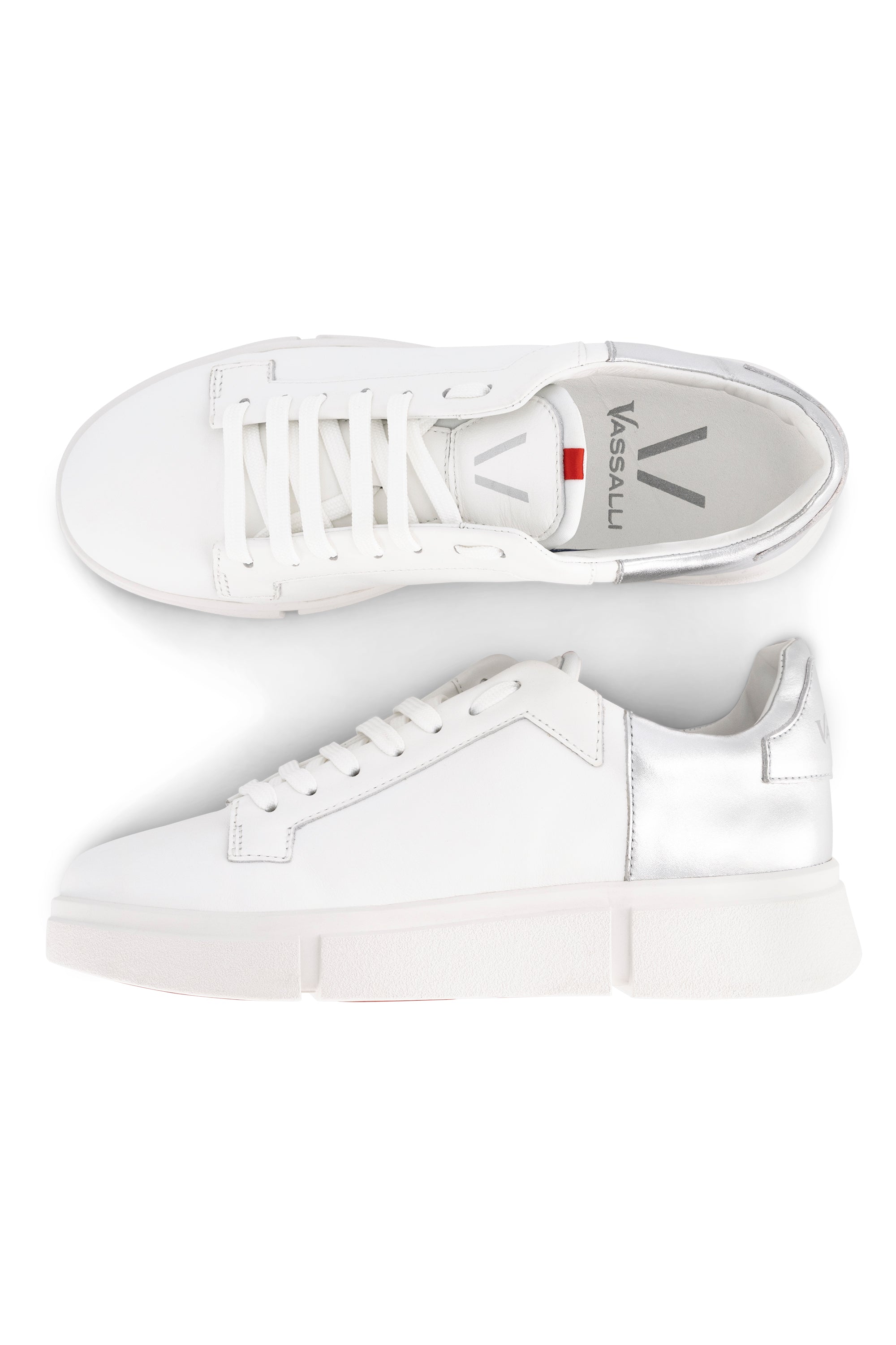 VS-001 White/Silver - Sneaker - Vassalli