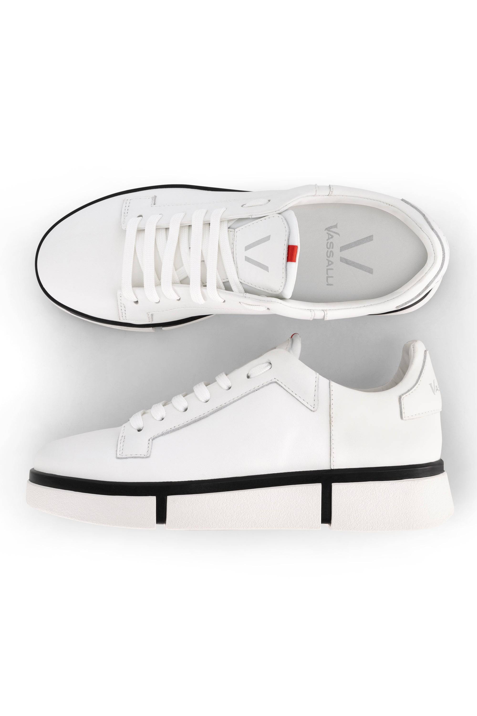VS-001 White/White/Black - Sneaker - Vassalli