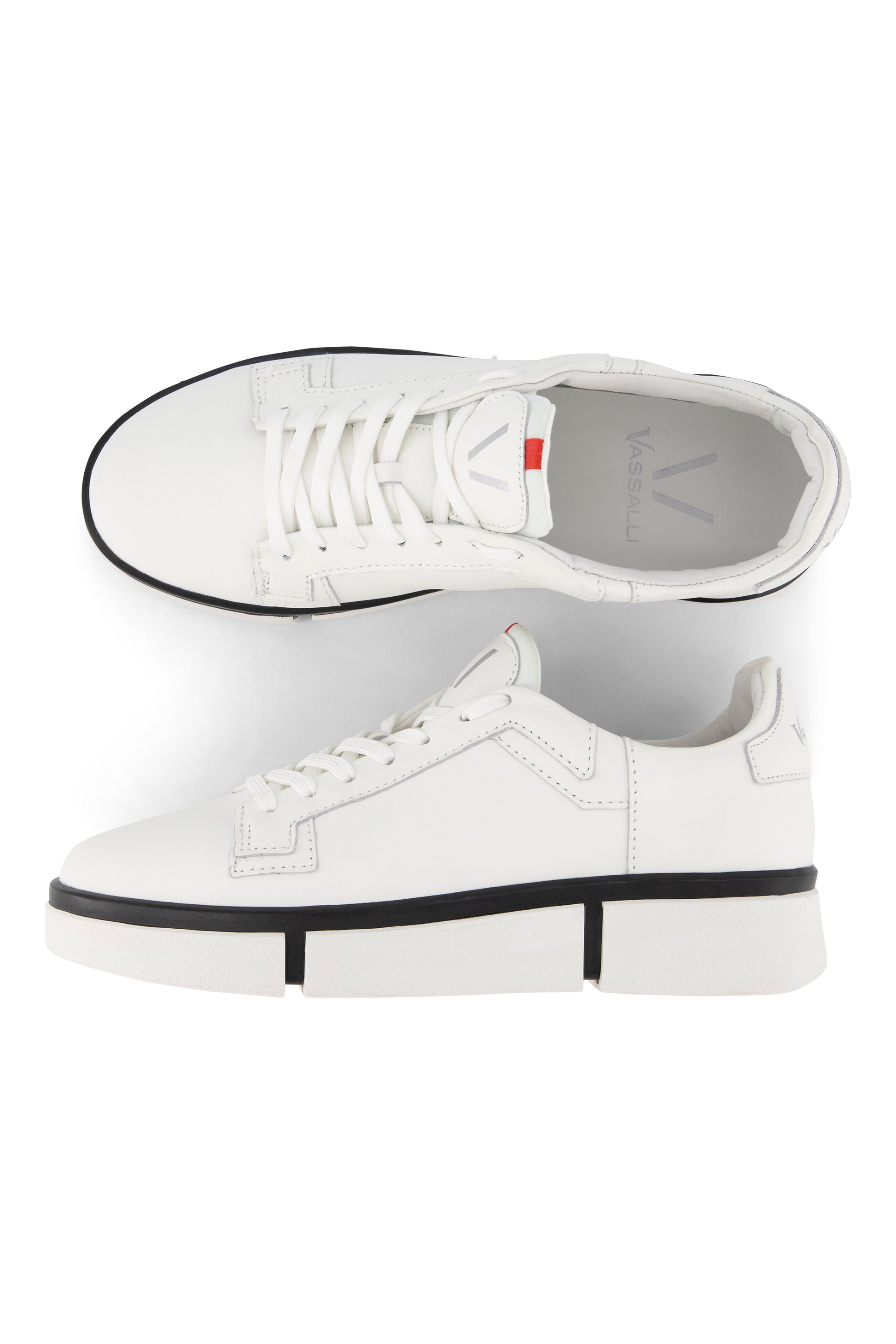 VS-002 White/White/Black - Sneaker - Vassalli