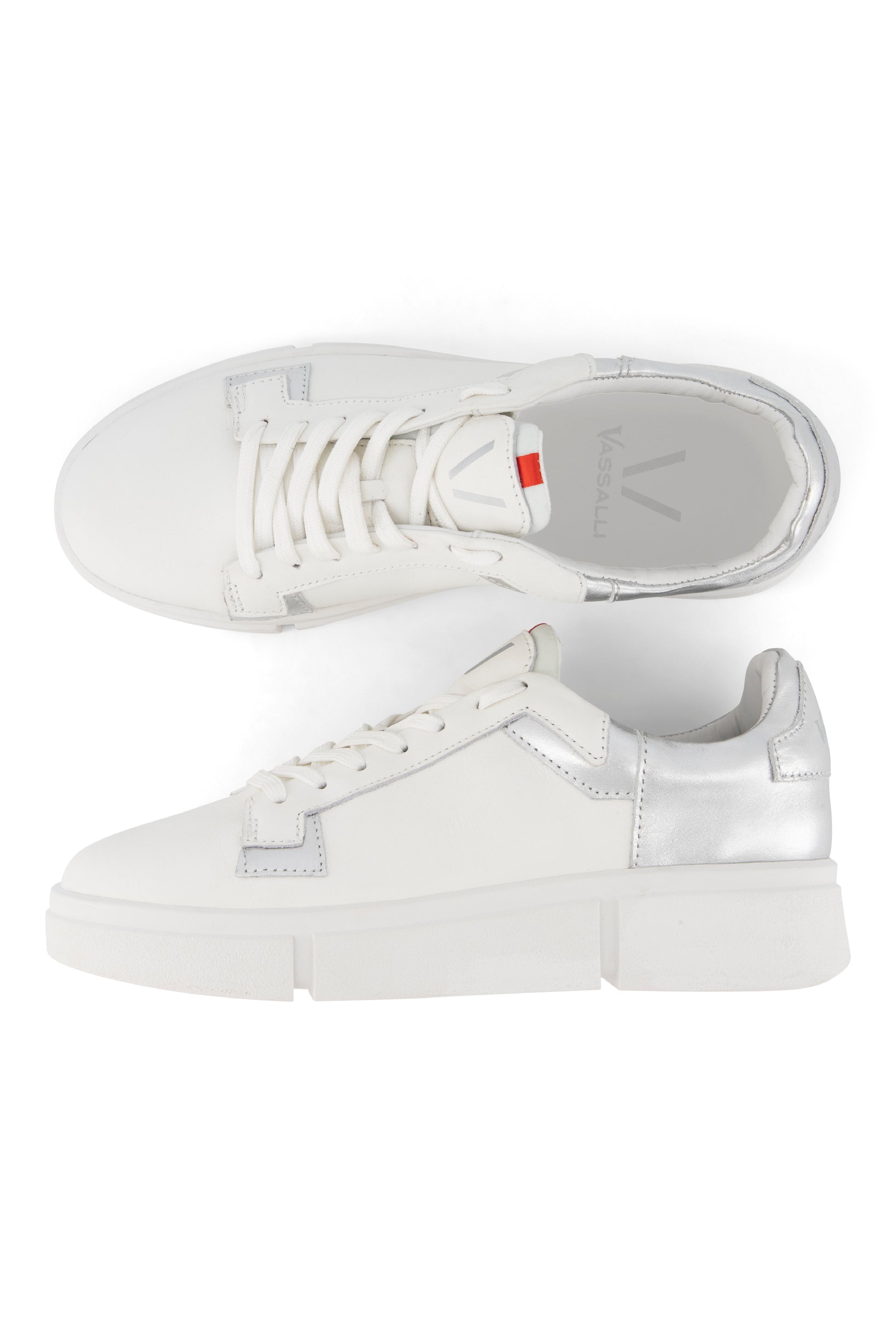 VS-002 White/Silver - Sneaker - Vassalli