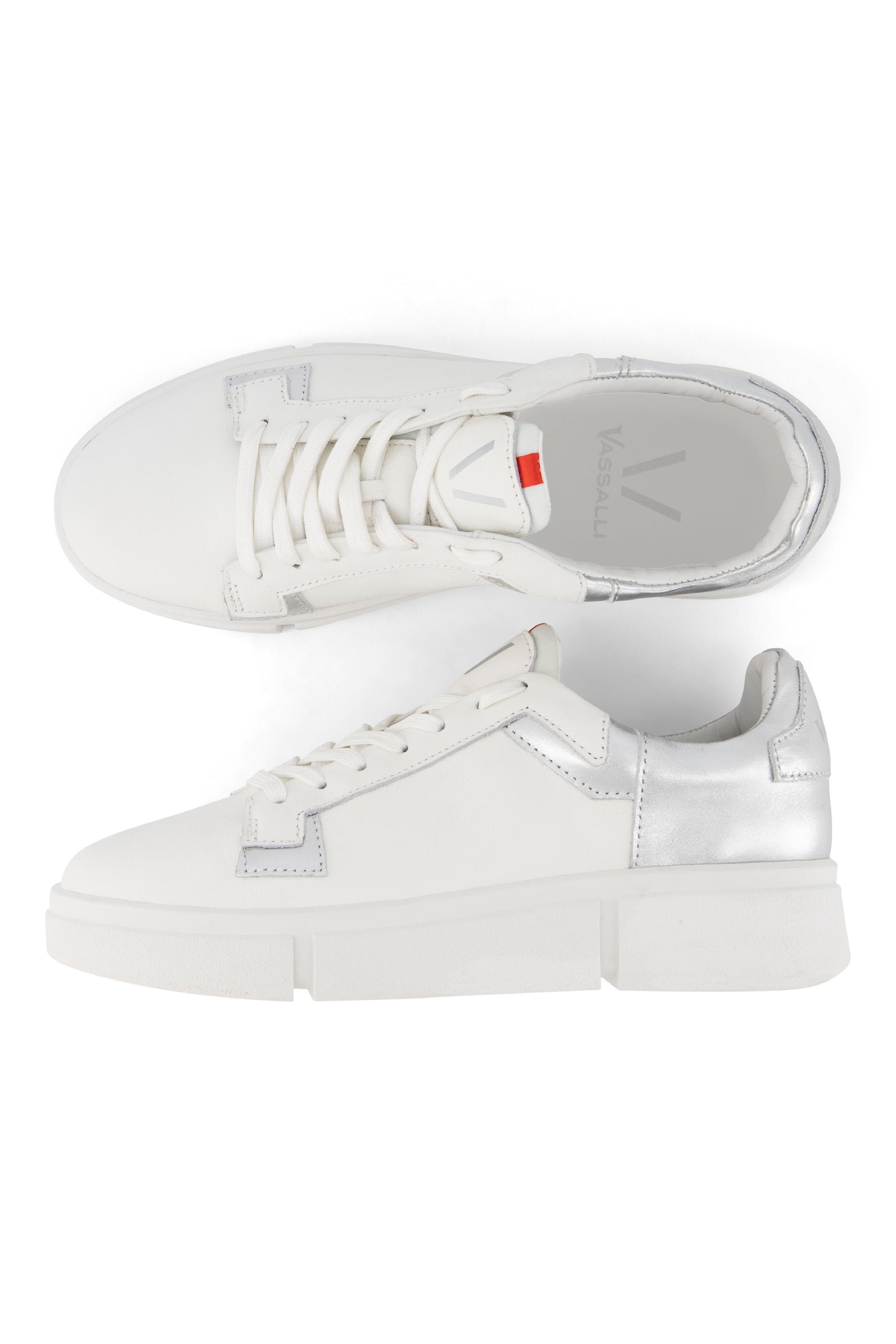 VS-002 White/Silver - Sneaker - Vassalli