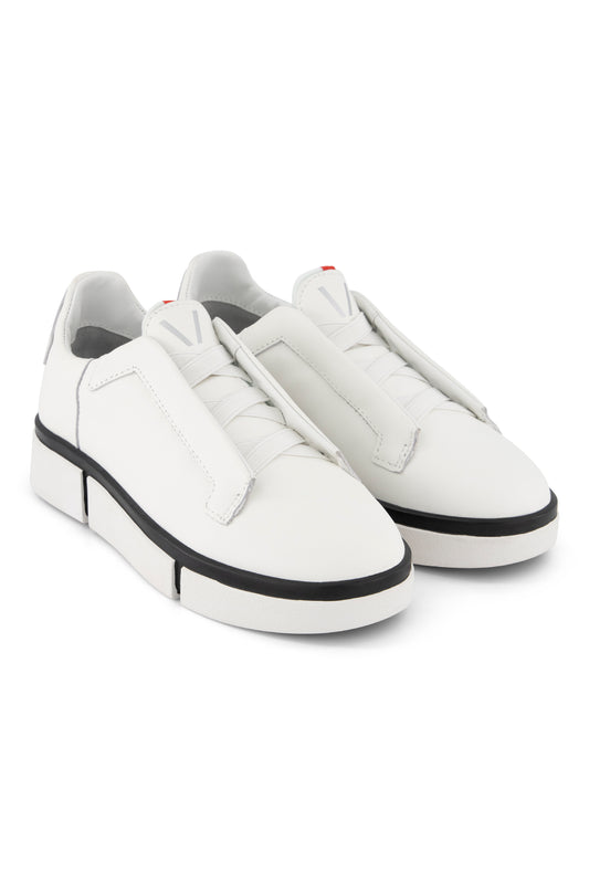 VS-003 White/White/Black - Laceless Sneaker - Vassalli