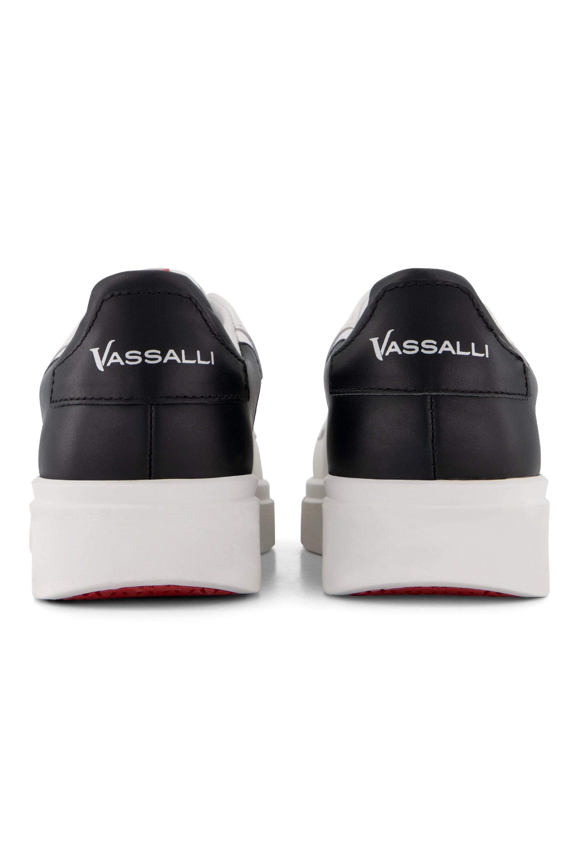 VS-003 White/Black - Laceless Sneaker - Vassalli