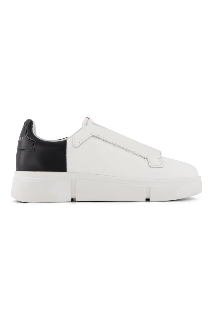 VS-003 White/Black - Laceless Sneaker - Vassalli