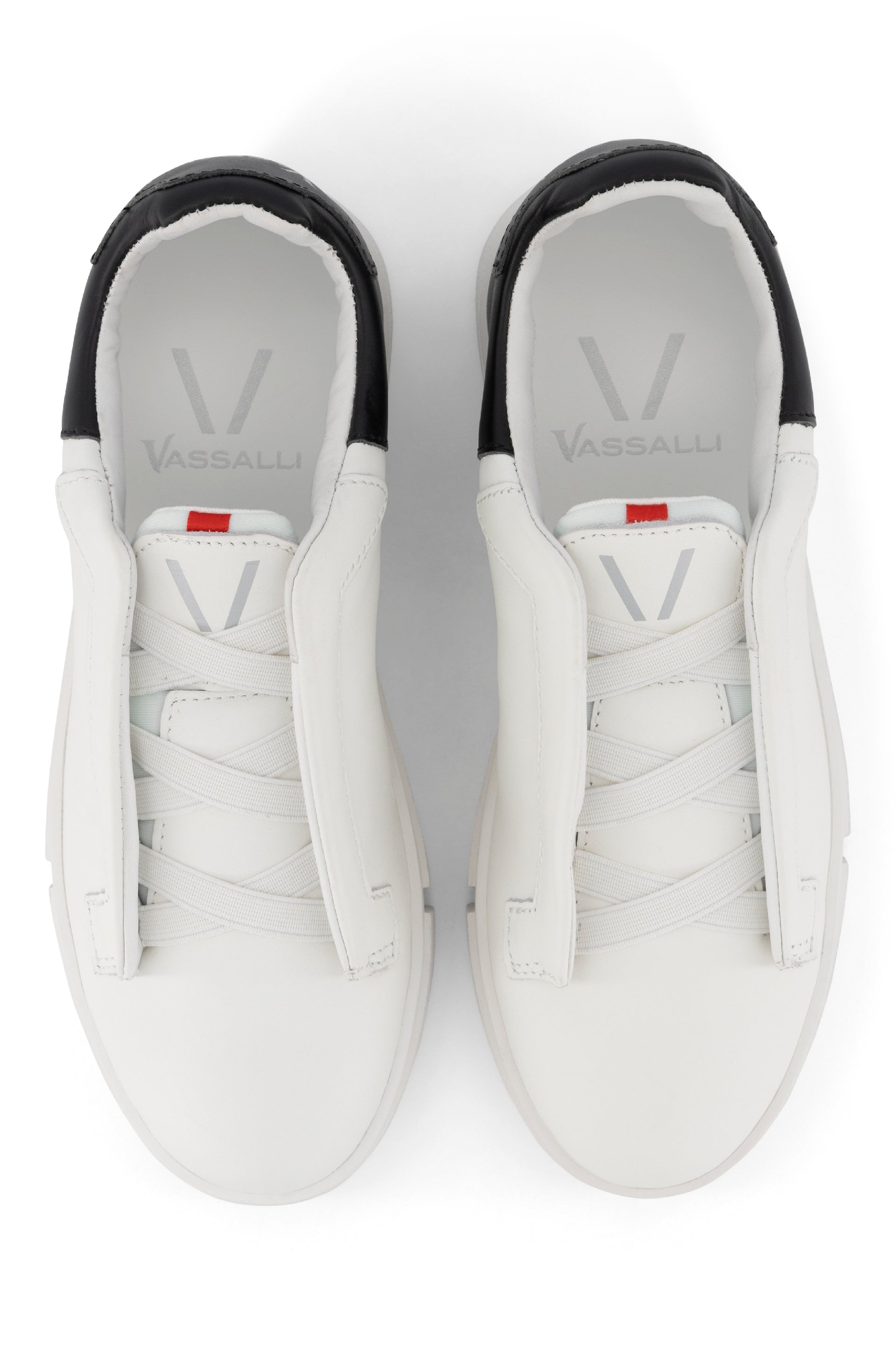 VS-003 White/Black - Laceless Sneaker - Vassalli