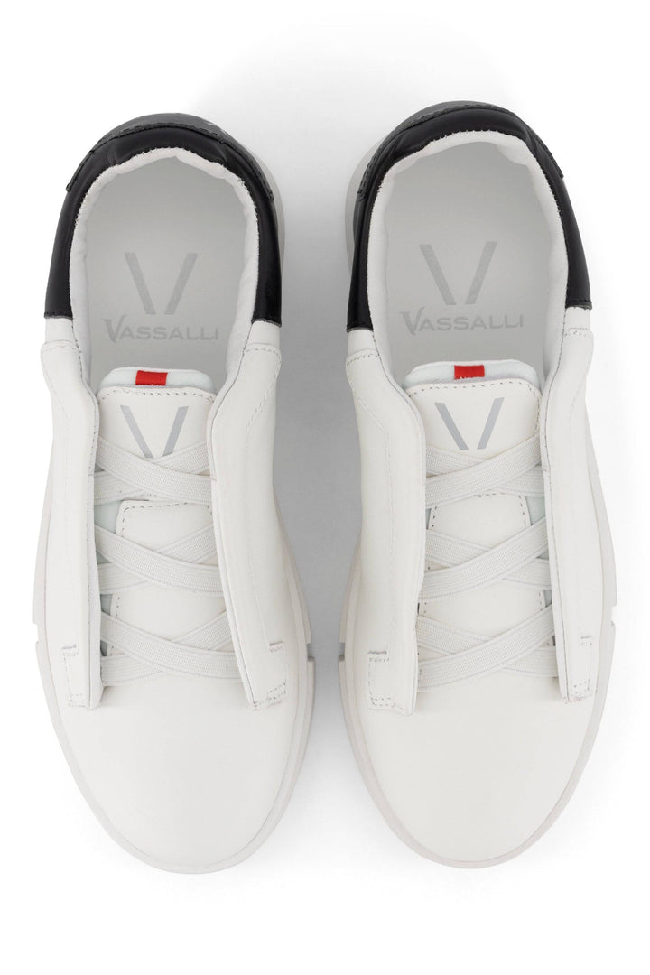VS-003 White/Black - Laceless Sneaker - Vassalli