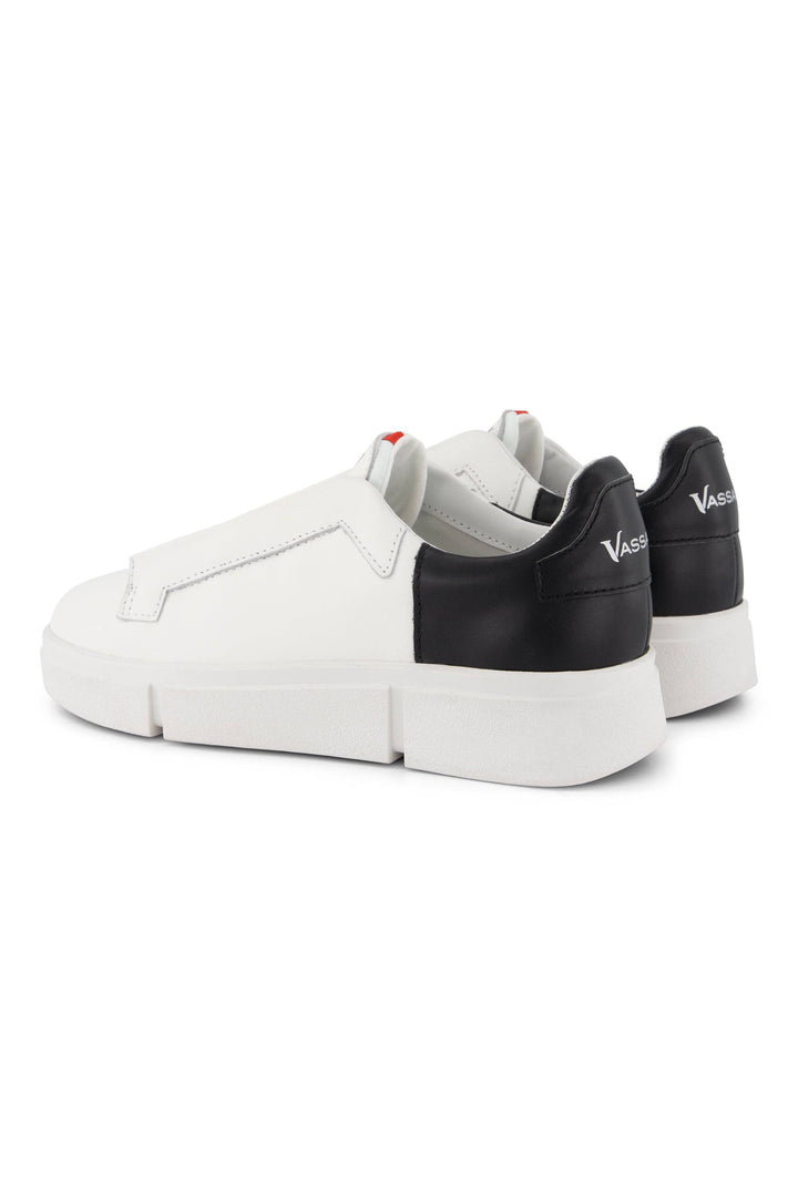VS-003 White/Black - Laceless Sneaker - Vassalli