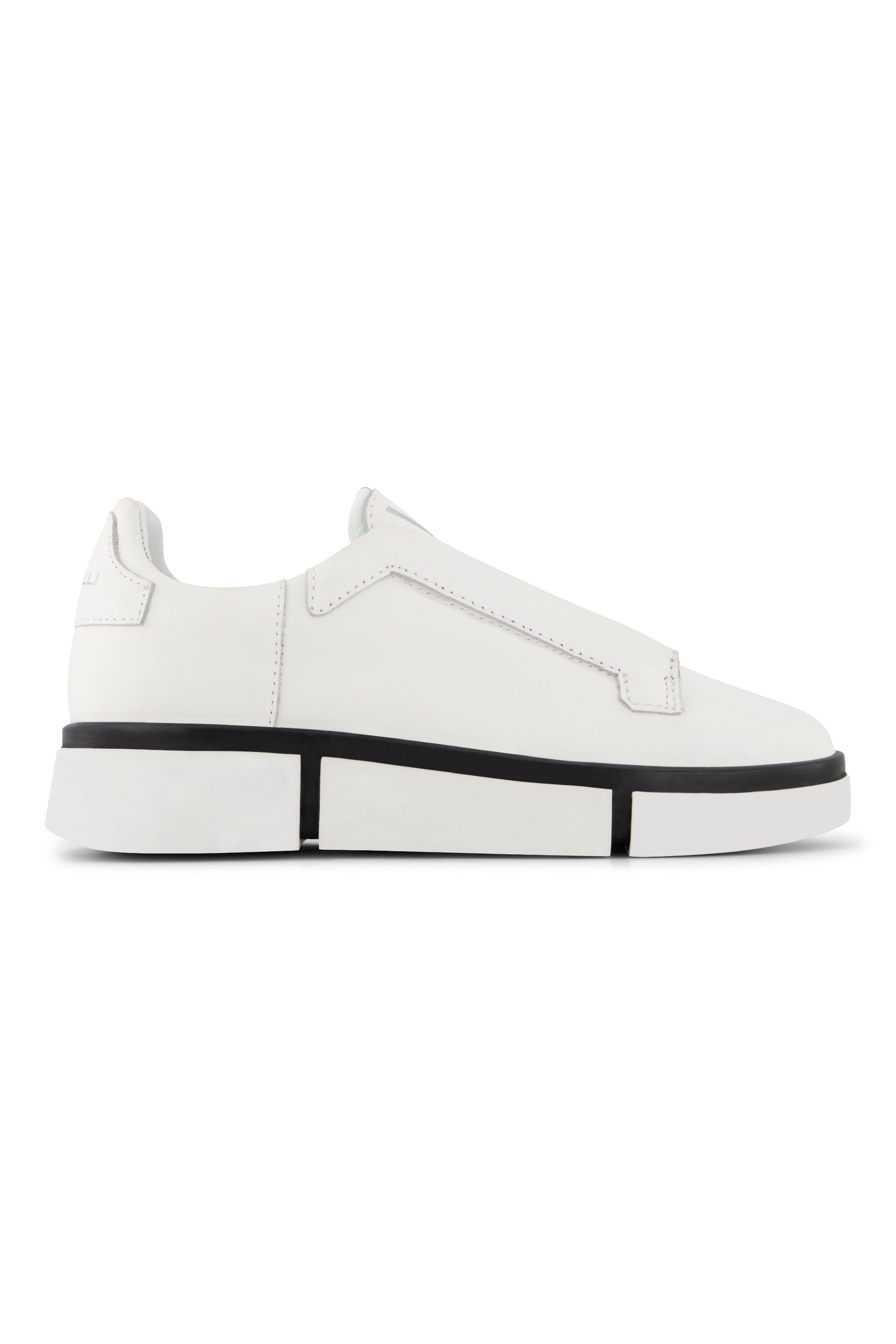 VS-003 White/White/Black - Laceless Sneaker - Vassalli