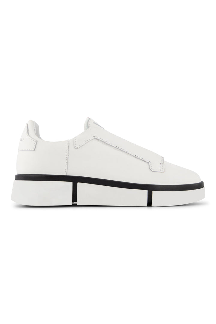 VS-003 White/White/Black - Laceless Sneaker - Vassalli