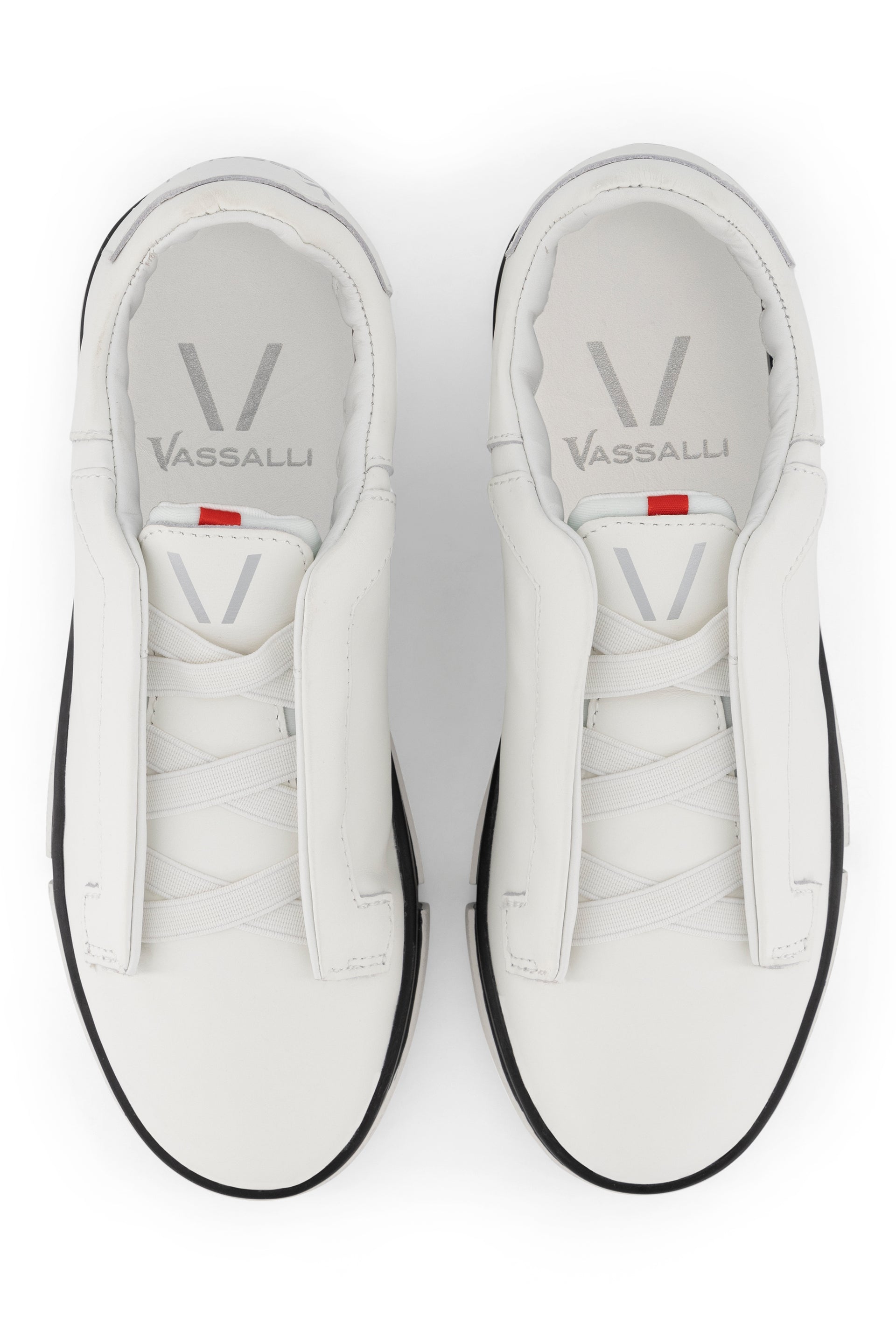 VS-003 White/White/Black - Laceless Sneaker - Vassalli