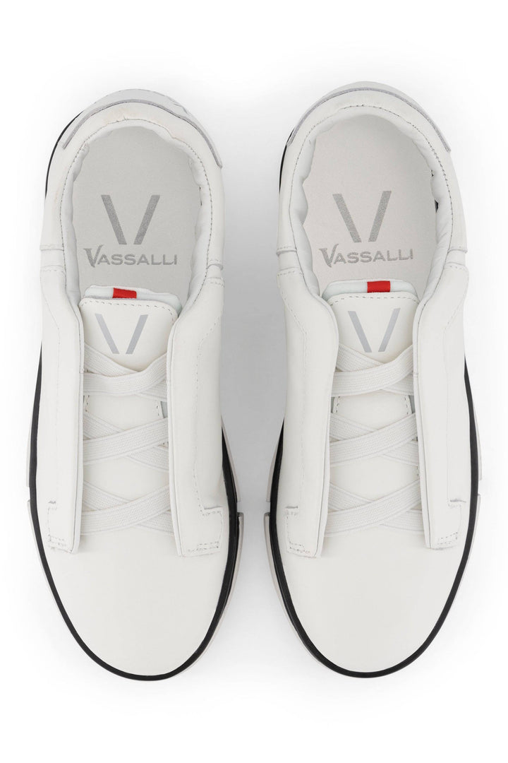 VS-003 White/White/Black - Laceless Sneaker - Vassalli