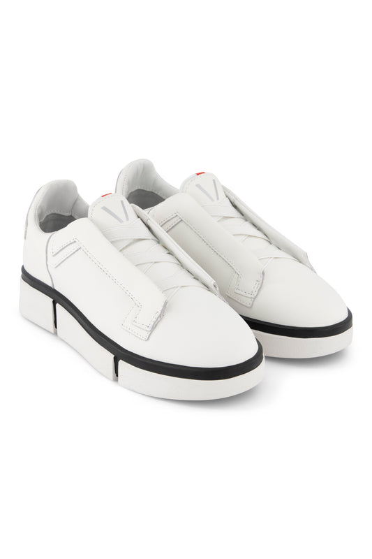 VS-004 White/White/Black - Laceless Sneaker - Vassalli