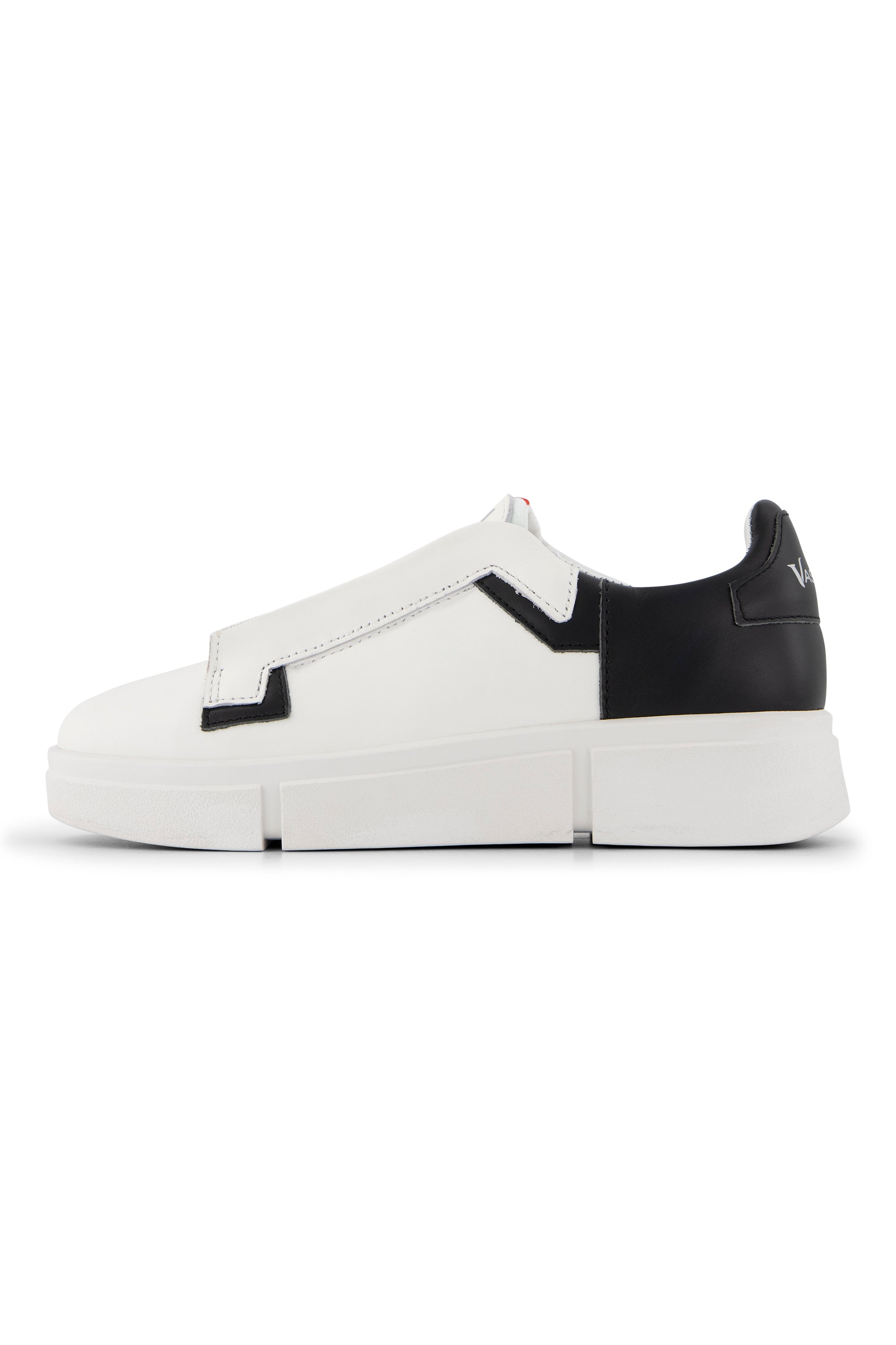VS-004 White/Black - Laceless Sneaker - Vassalli