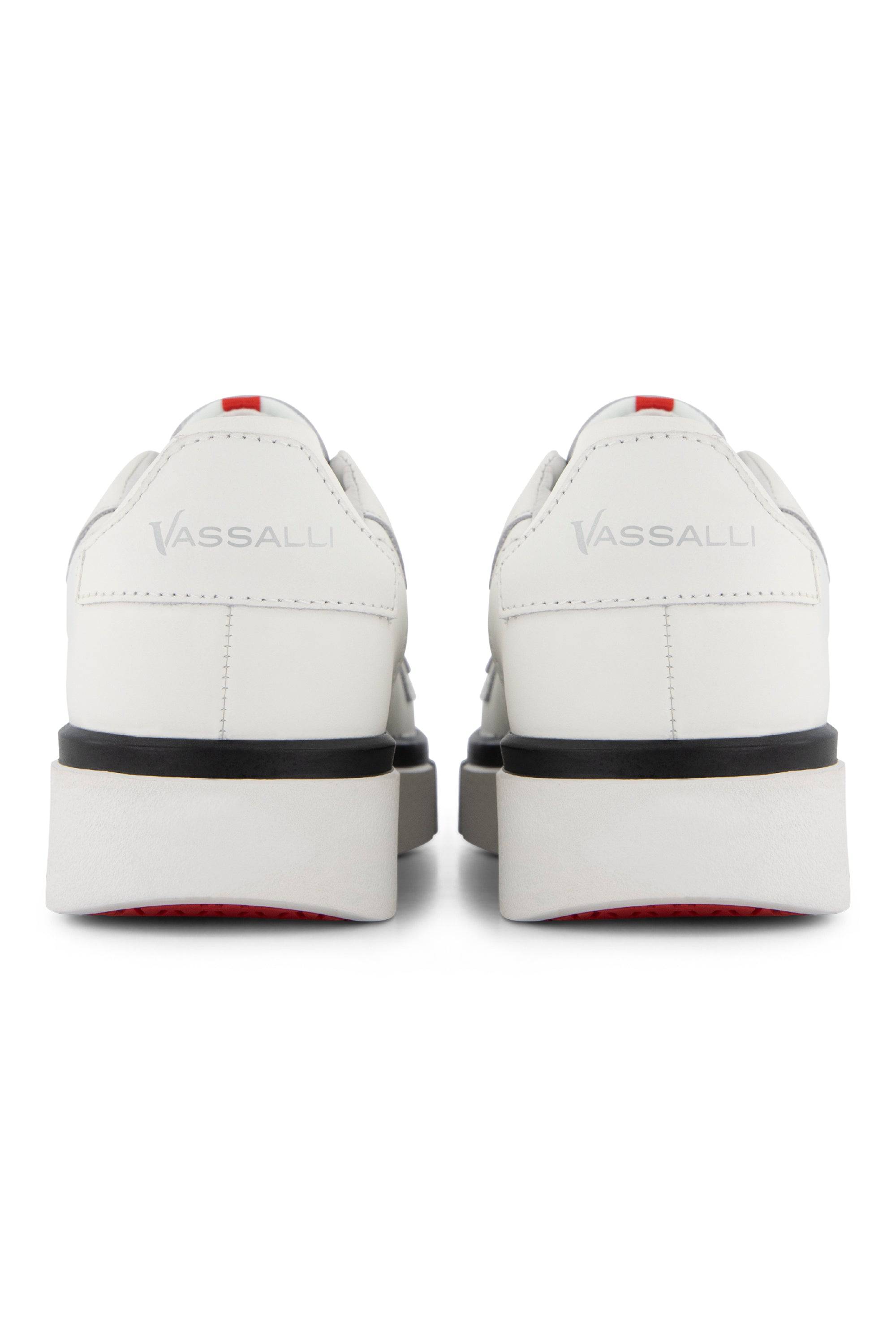 VS-004 White/White/Black - Laceless Sneaker - Vassalli
