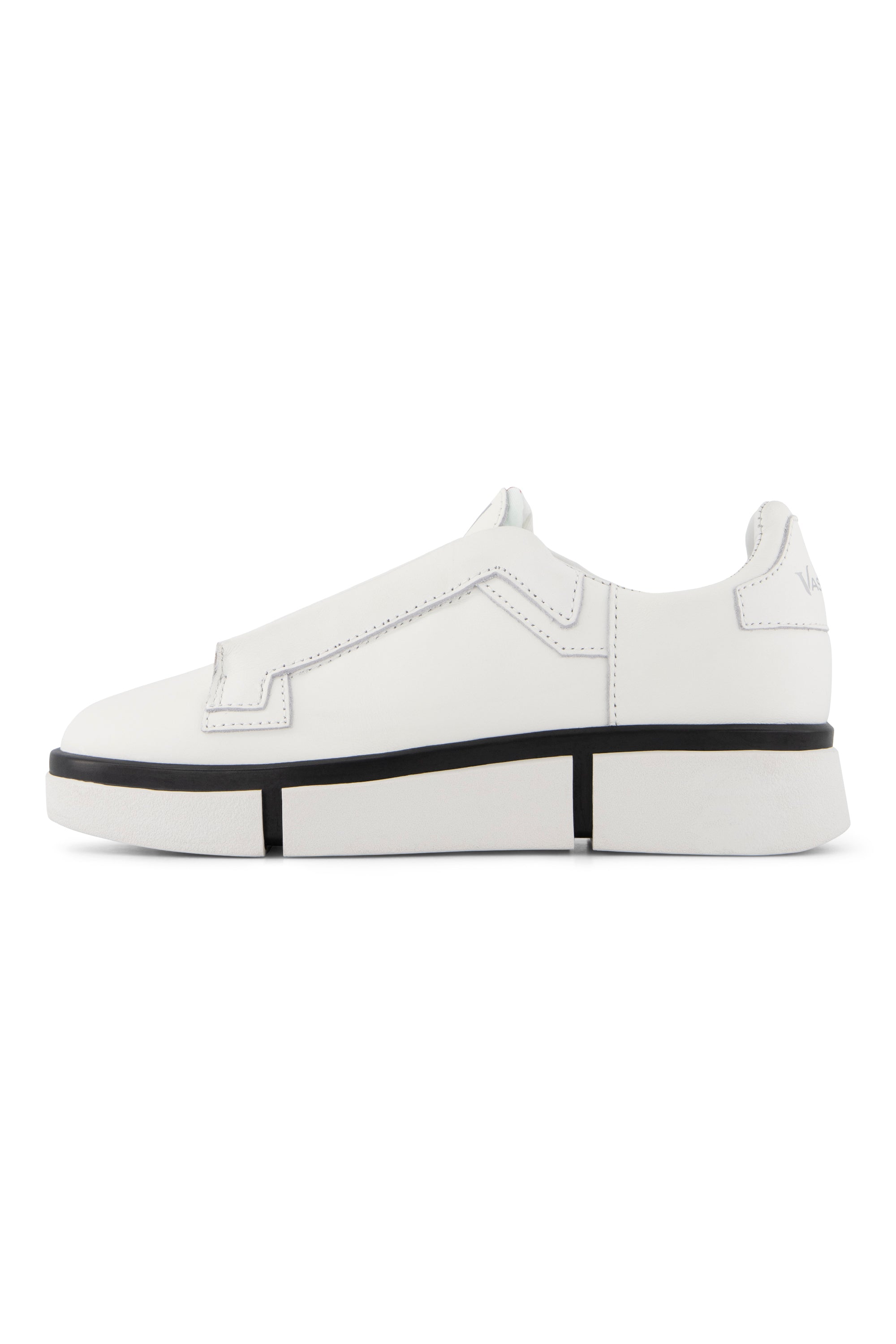 VS-004 White/White/Black - Laceless Sneaker - Vassalli