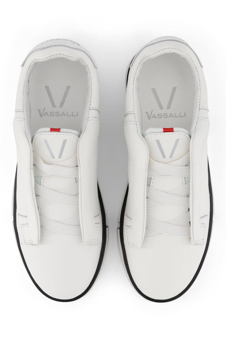 VS-004 White/White/Black - Laceless Sneaker - Vassalli