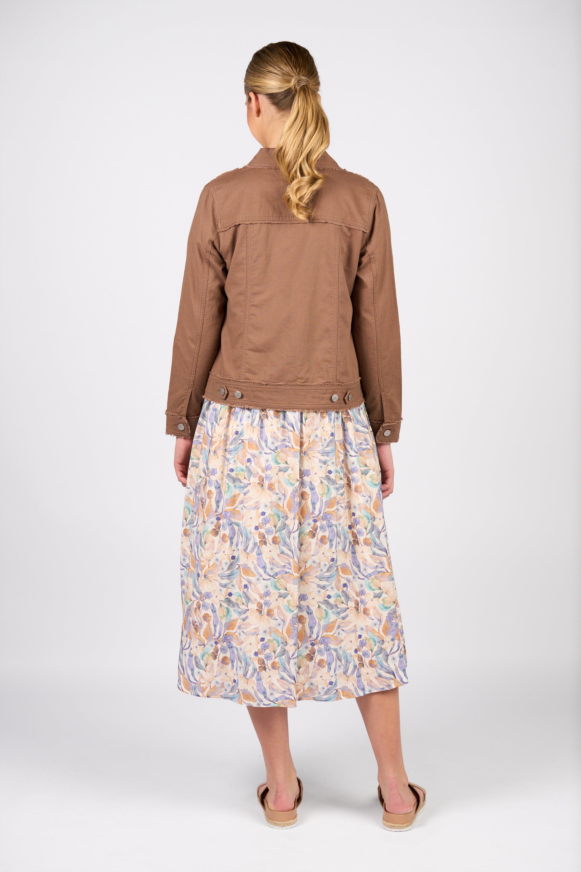 2026A Linen Jacket - Pecan - Vassalli
