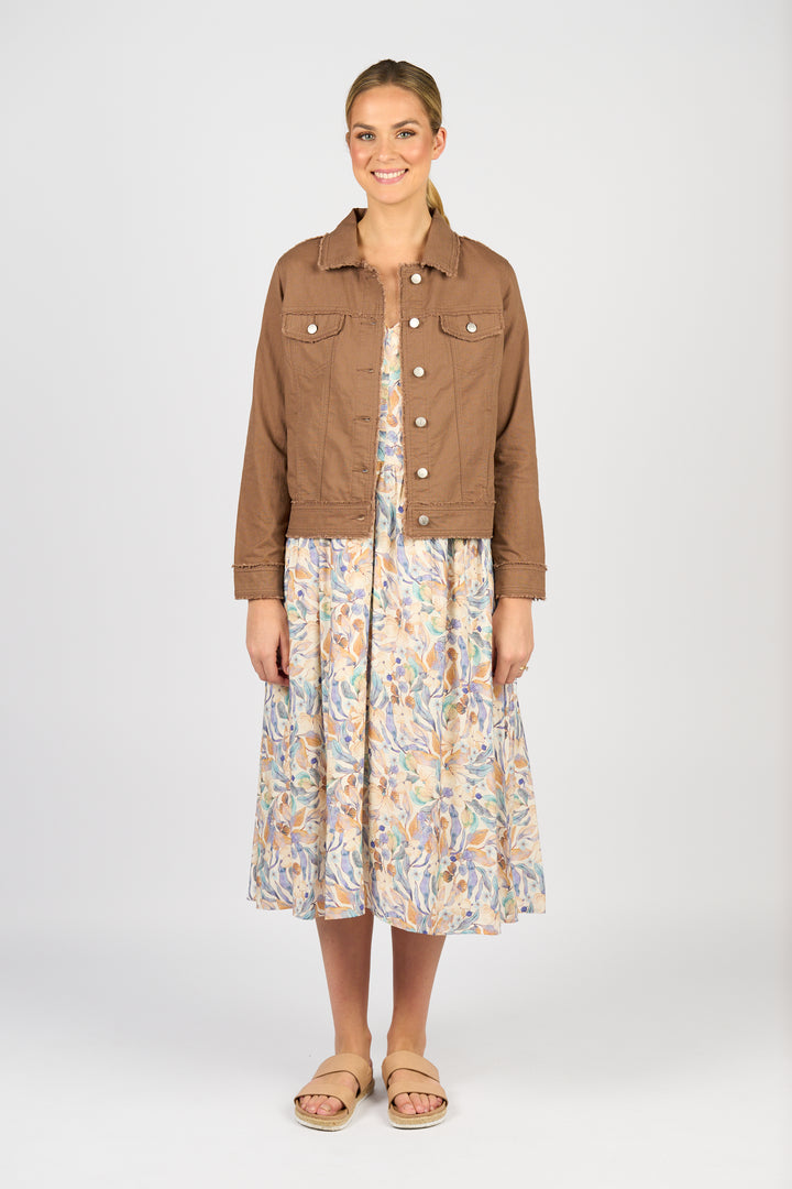2026A Linen Jacket - Pecan - Vassalli