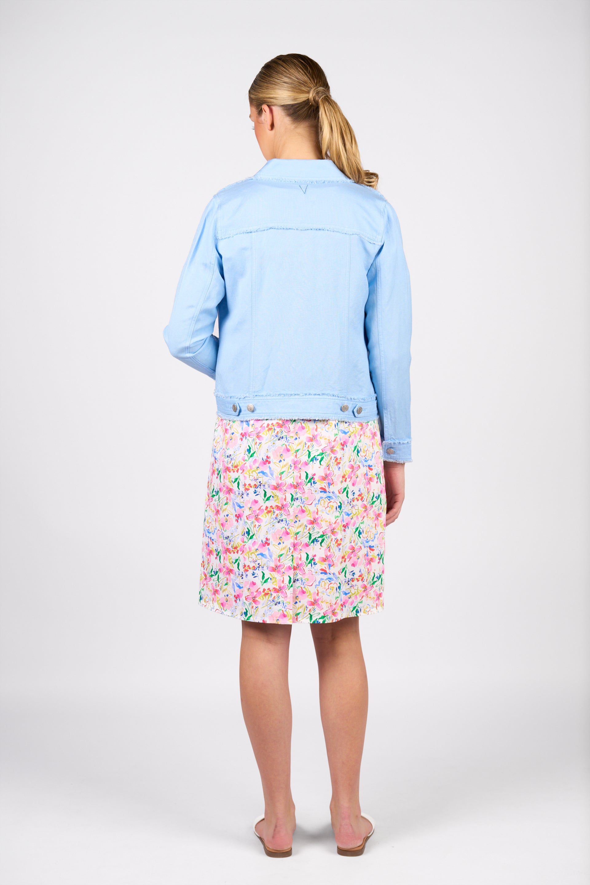 2026A Linen Jacket - Sky Blue - Vassalli