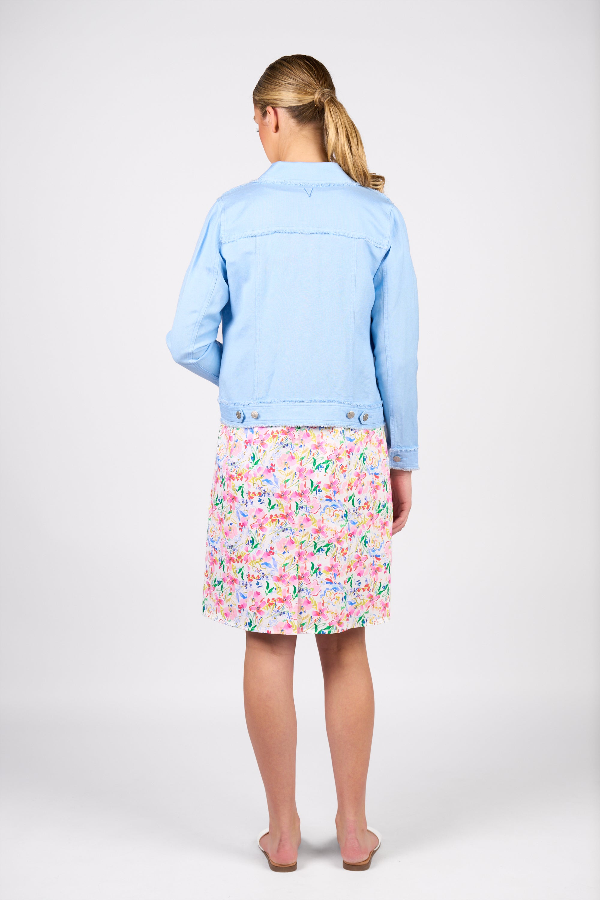 2026A Linen Jacket - Sky Blue - Vassalli