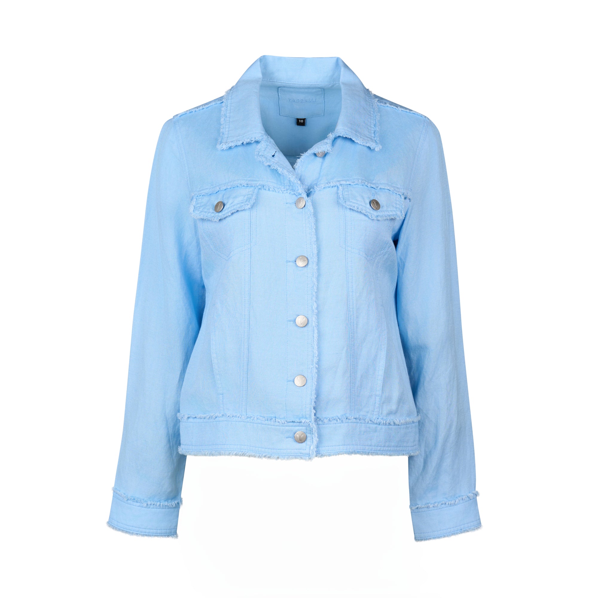 2026A Linen Jacket - Sky Blue - Vassalli