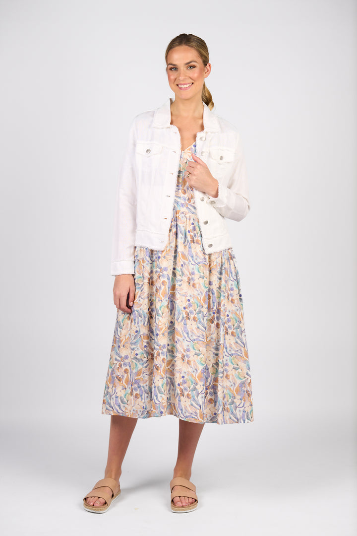 2026A Linen Jacket - White - Vassalli