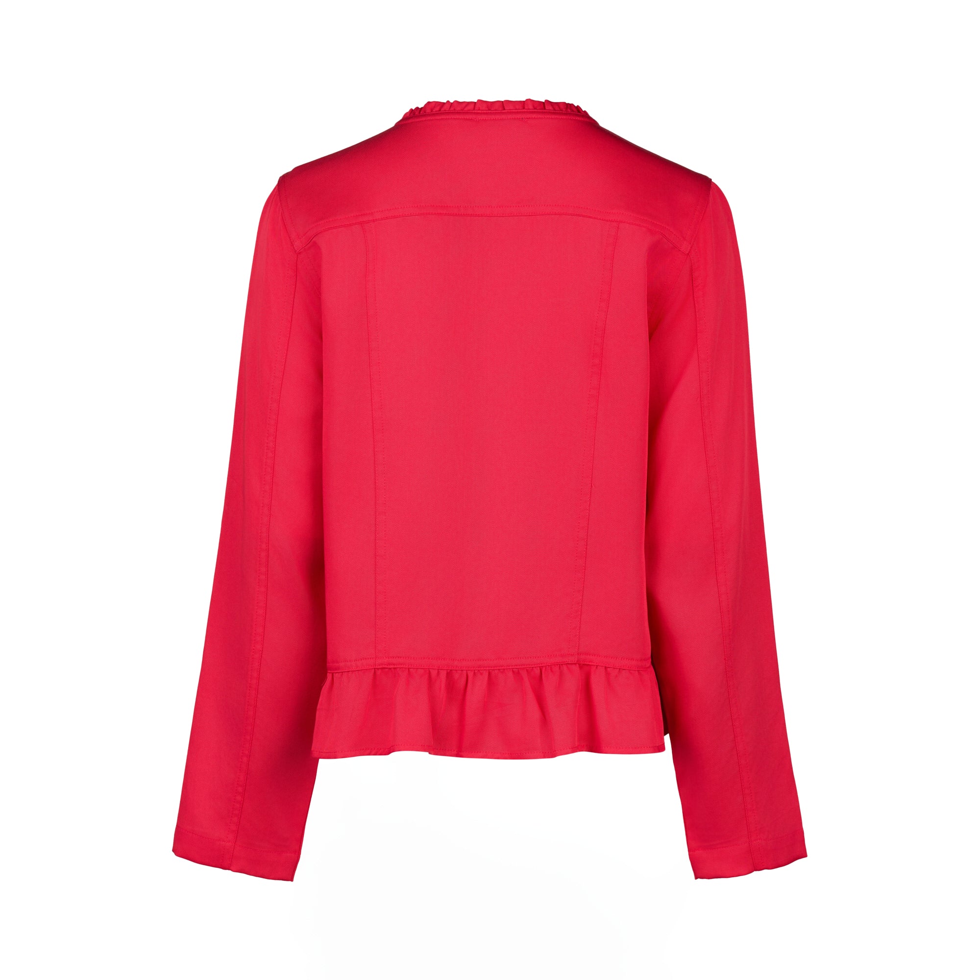 2047N Frill Hem Jacket - Cherry - Vassalli