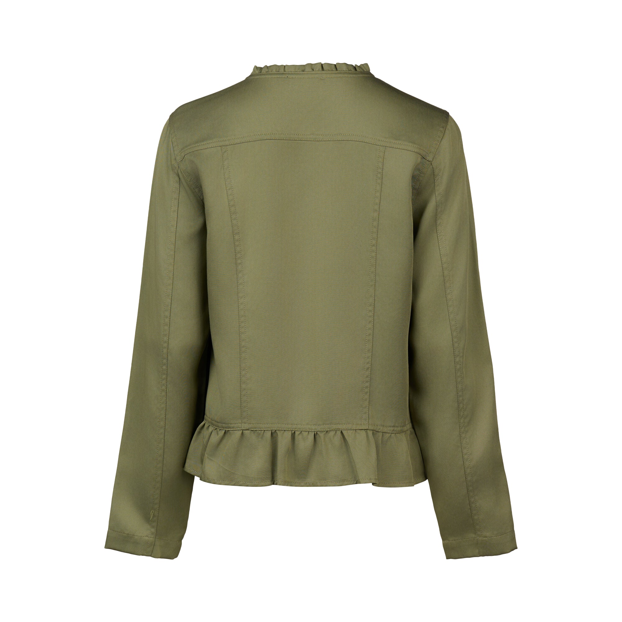 2047N Frill Hem Jacket - Sage - Vassalli