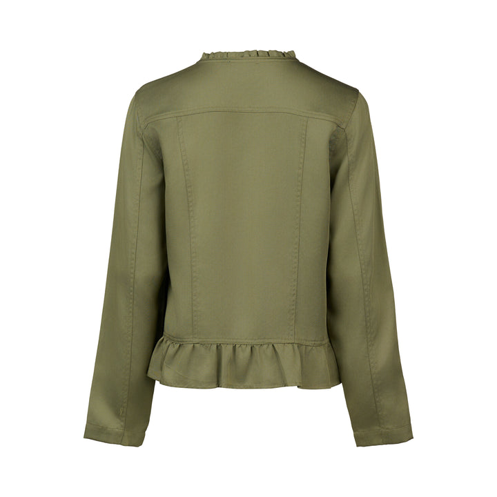 2047N Frill Hem Jacket - Sage - Vassalli