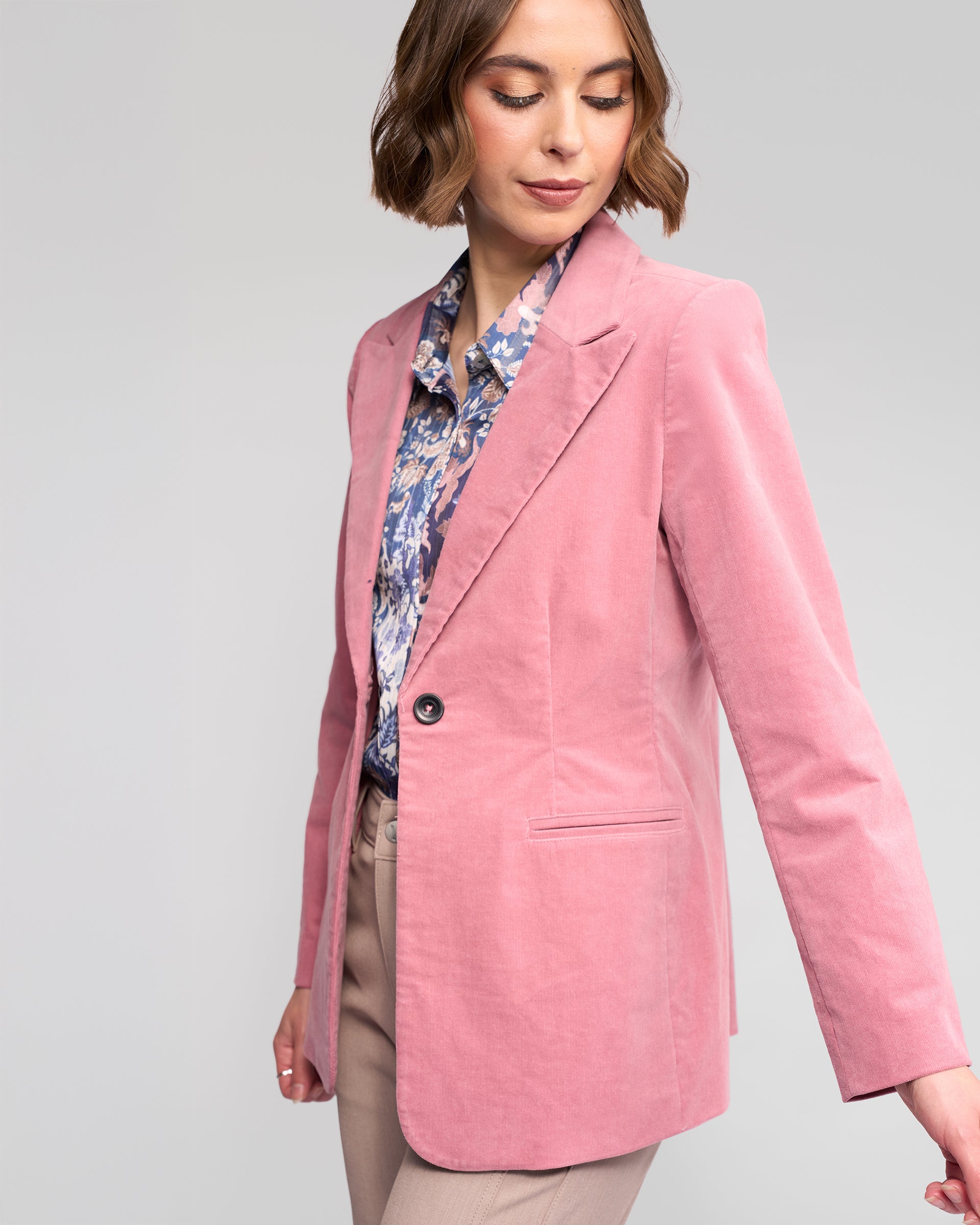 Gallery Blazer - Dusky Pink