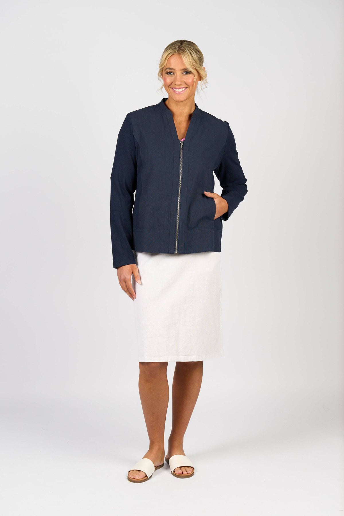 Zip Up Jacket - Ink