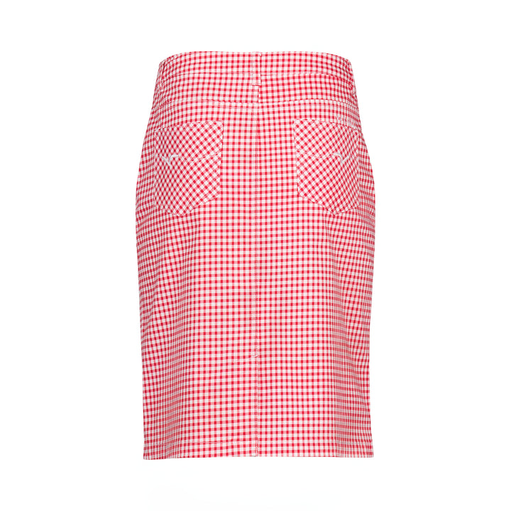 372AV Lightweight Skirt - Red Gingham - Vassalli