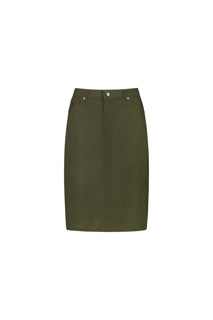 372AVP Poplin Skirt - Khaki - Vassalli