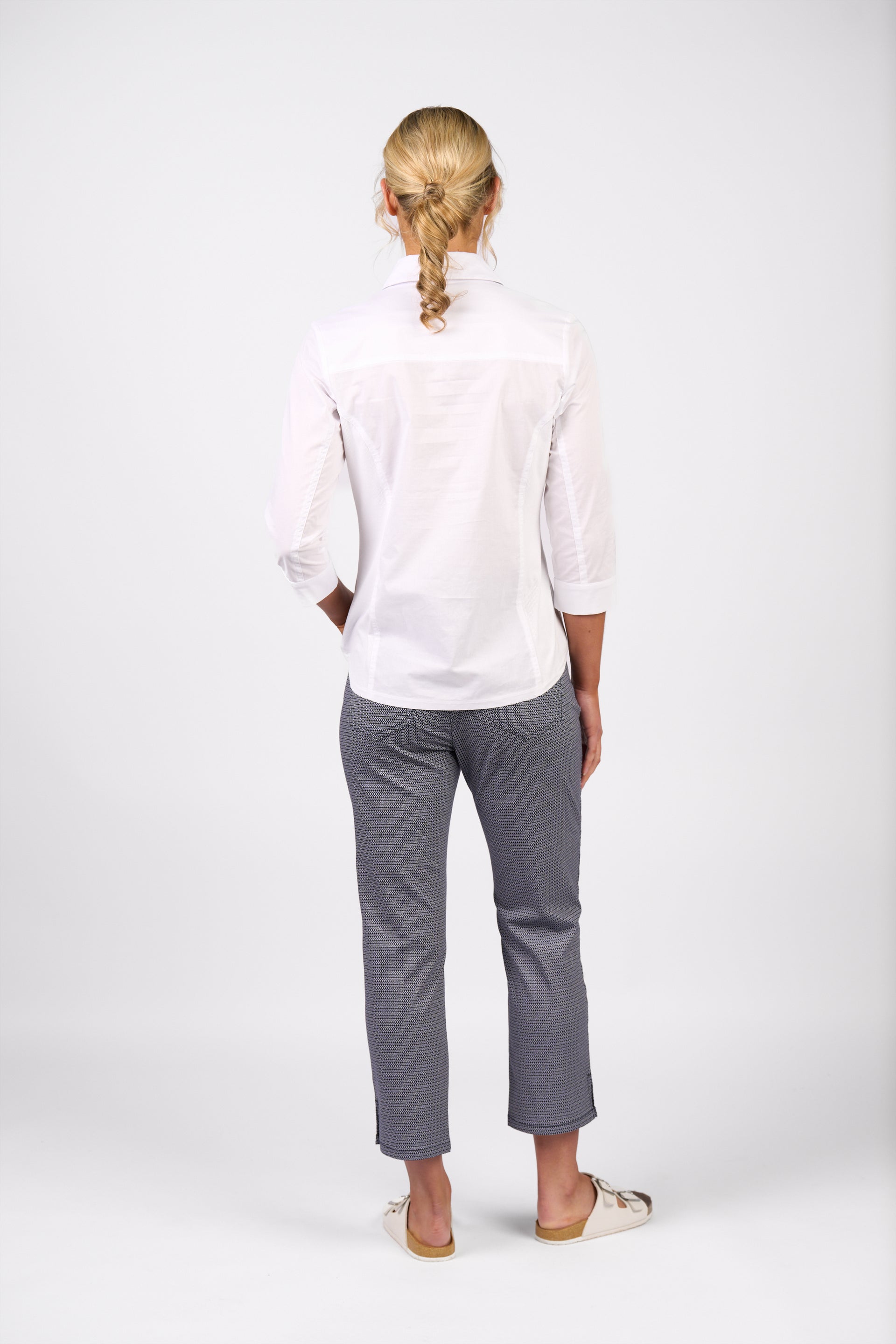4032 Button Up Shirt - White - Vassalli
