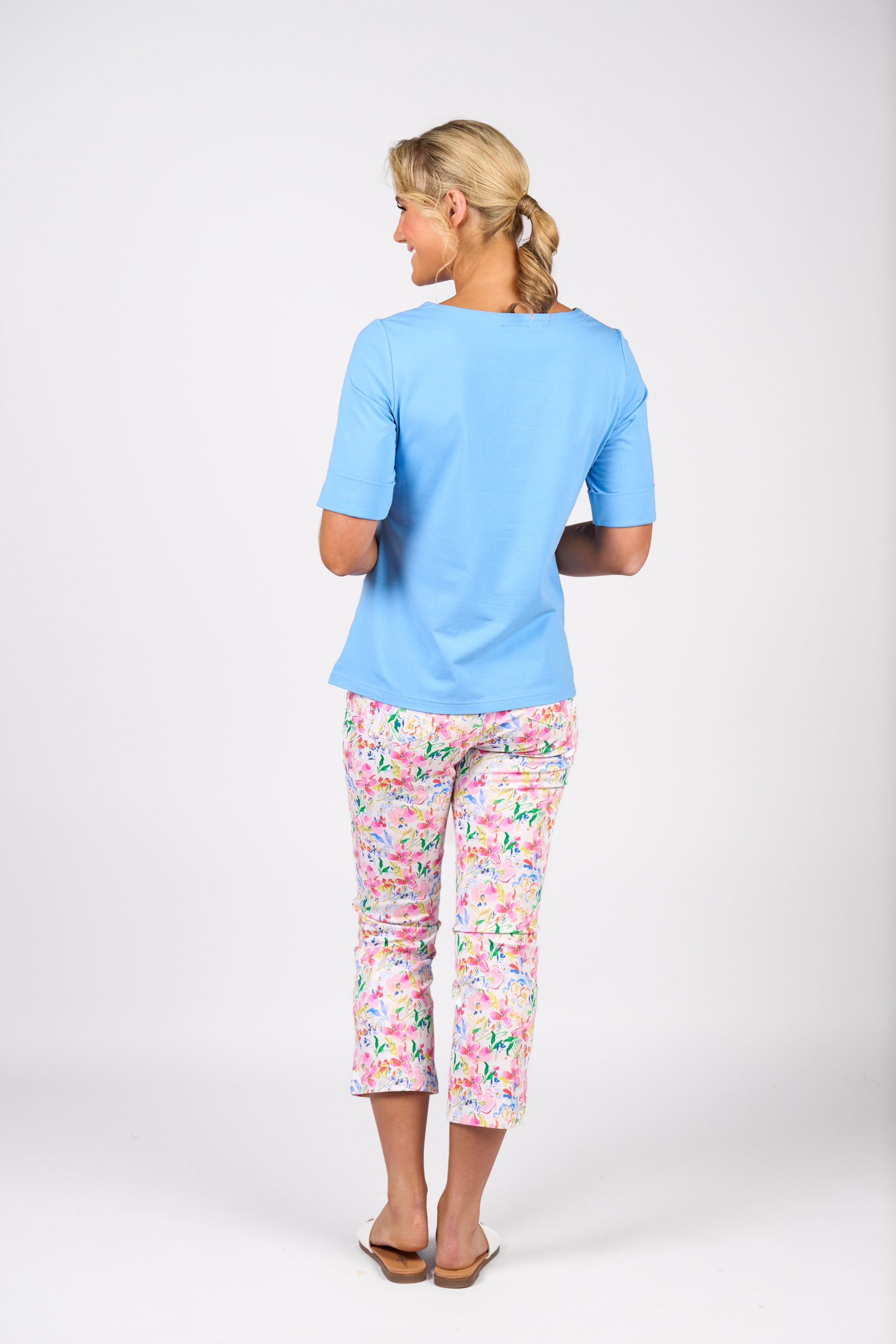 4262 Boat Neck Top - Sky - Vassalli